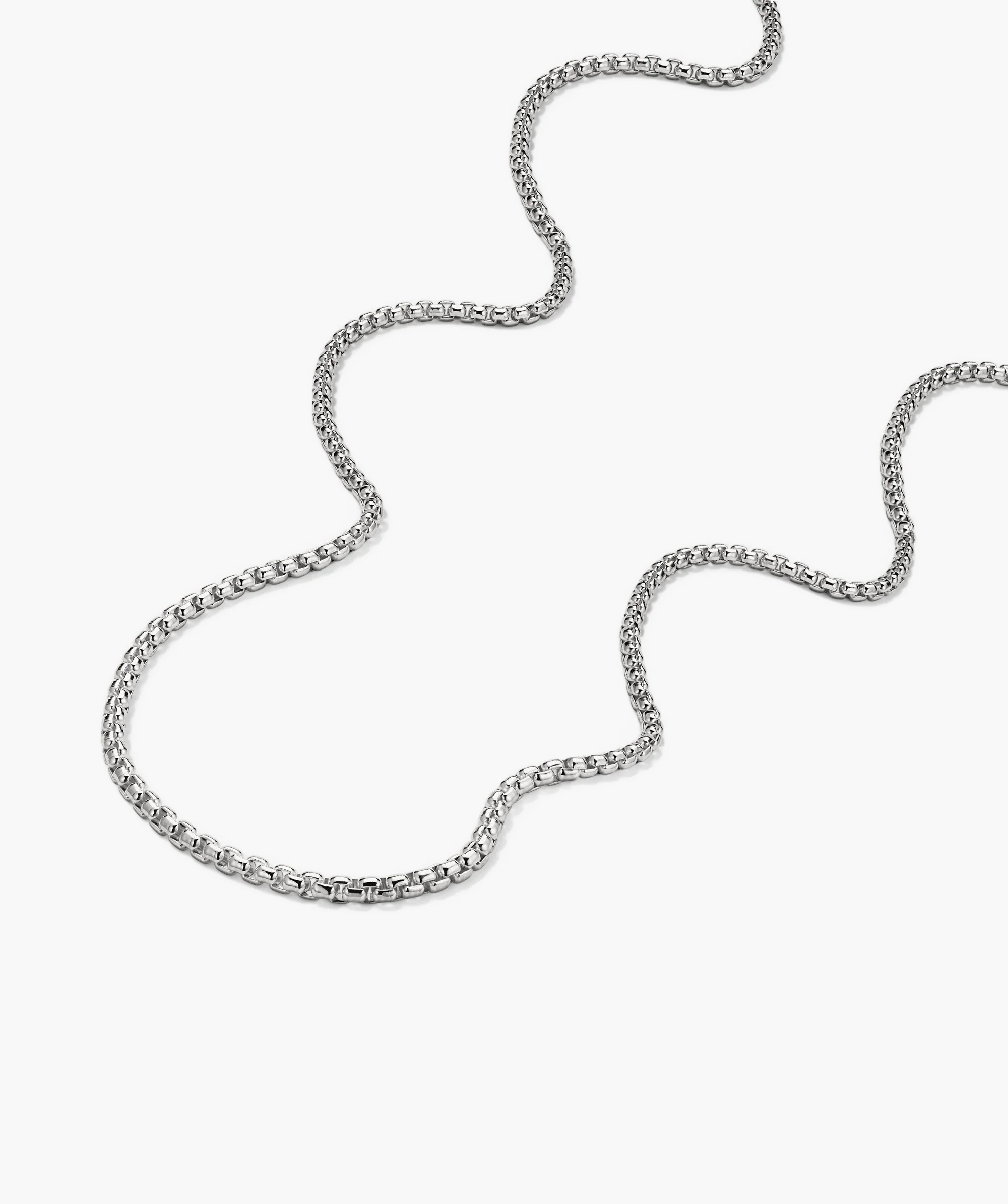 3.7mm Round Box Chain Necklace - Image 5