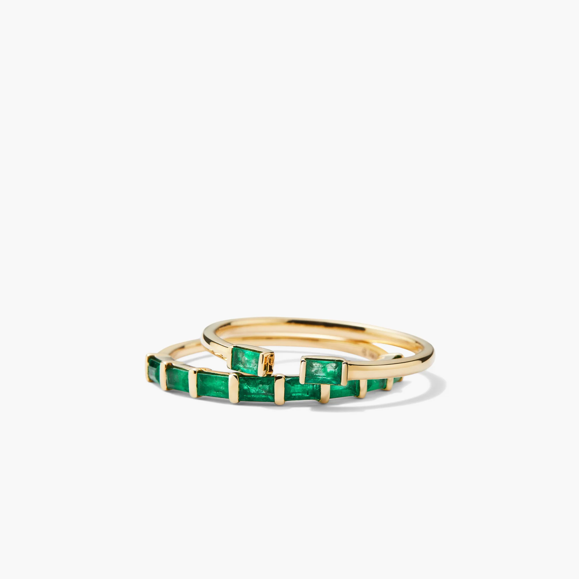 Baguette Emerald Open Ring - Image 8
