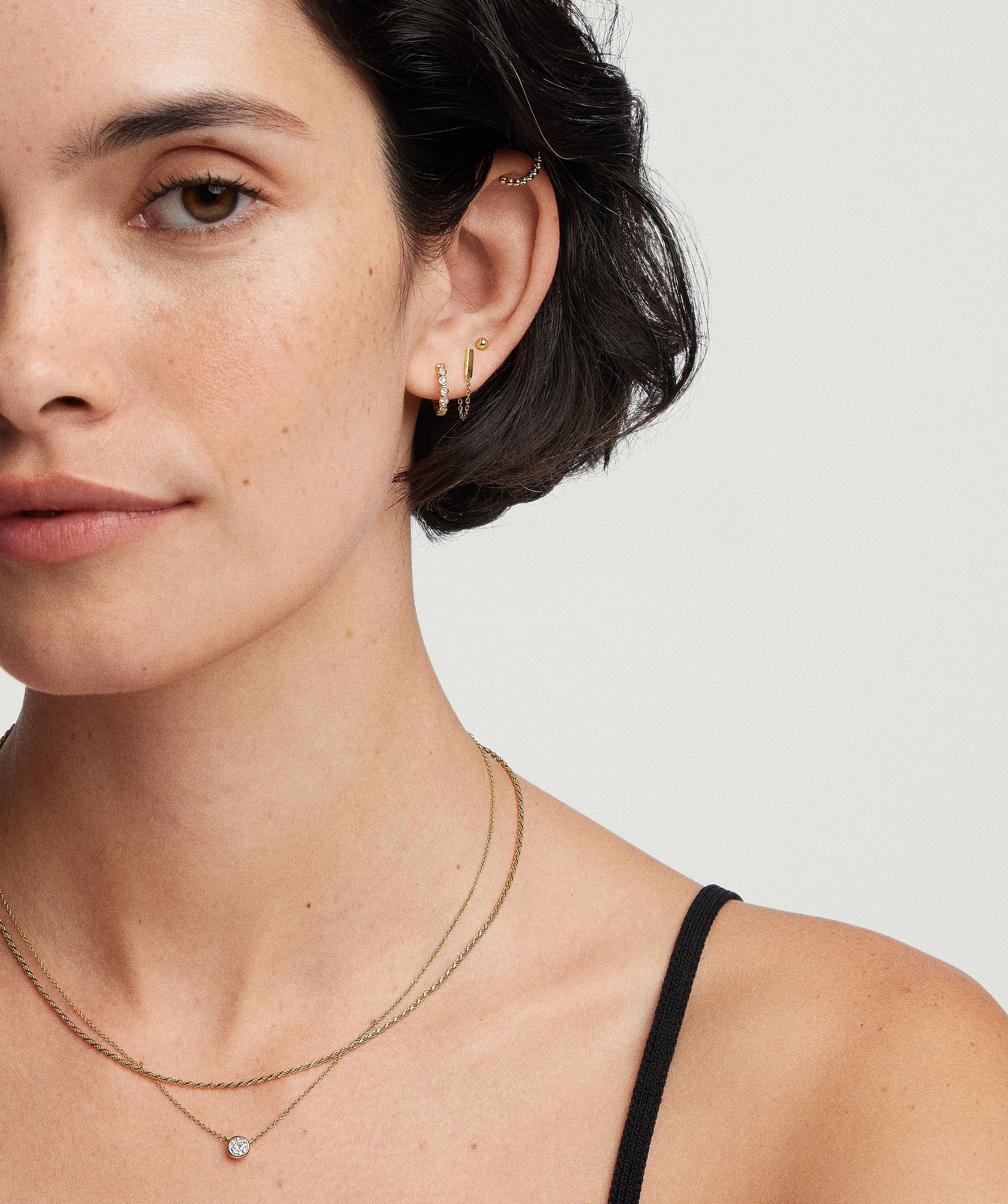 Bezel Lab Grown Diamond Huggies - Image 3