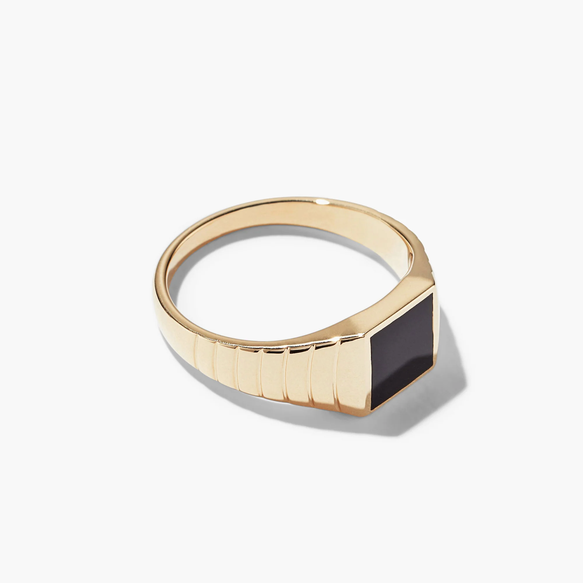 Black Onyx Square Signet Ring - Image 11