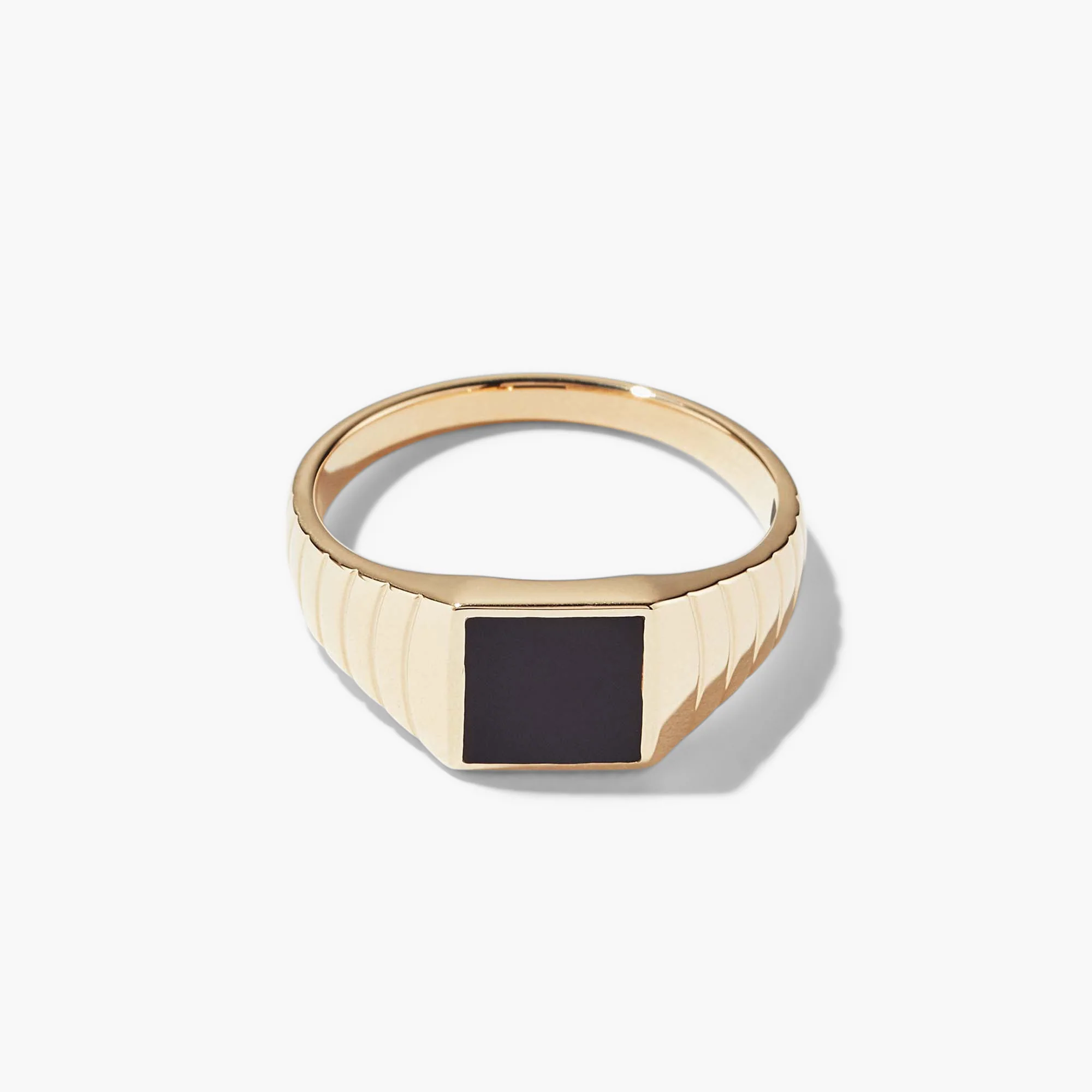 Black Onyx Square Signet Ring - Image 12