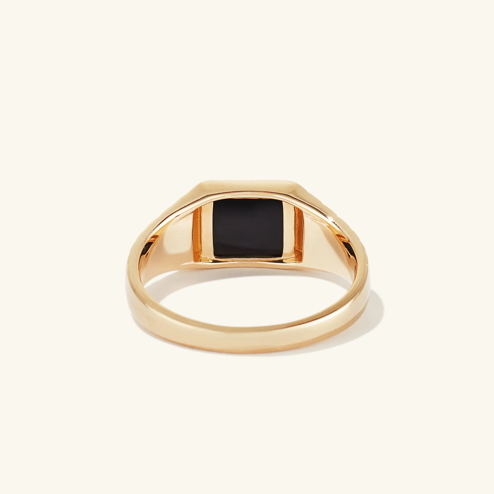 Black Onyx Square Signet Ring - Image 5