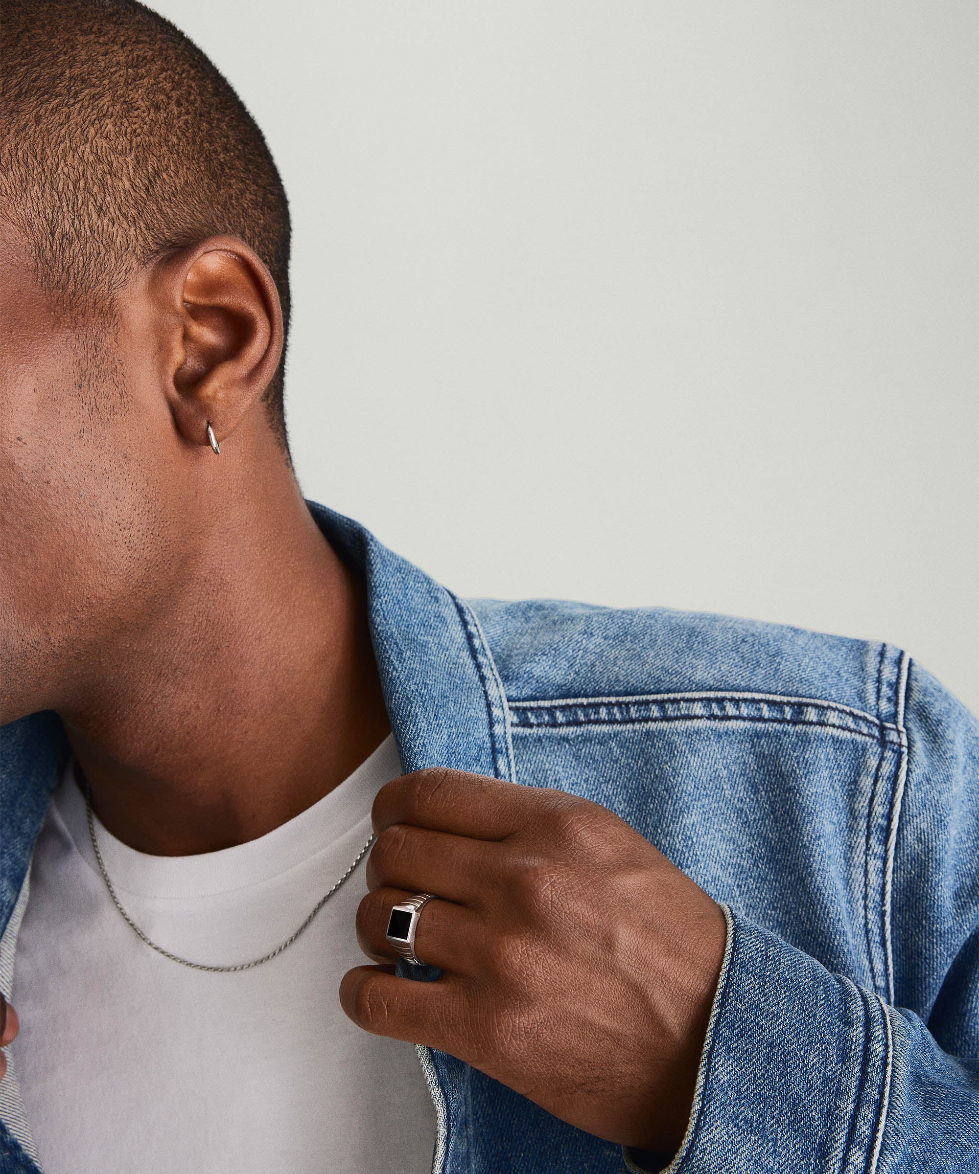 Black Onyx Square Signet Ring - Image 7