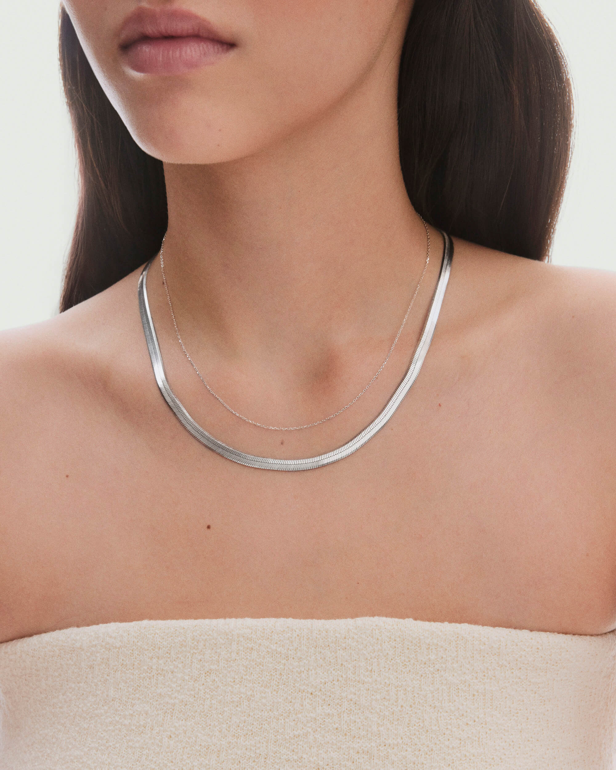 Bold Herringbone Chain Necklace - Image 13