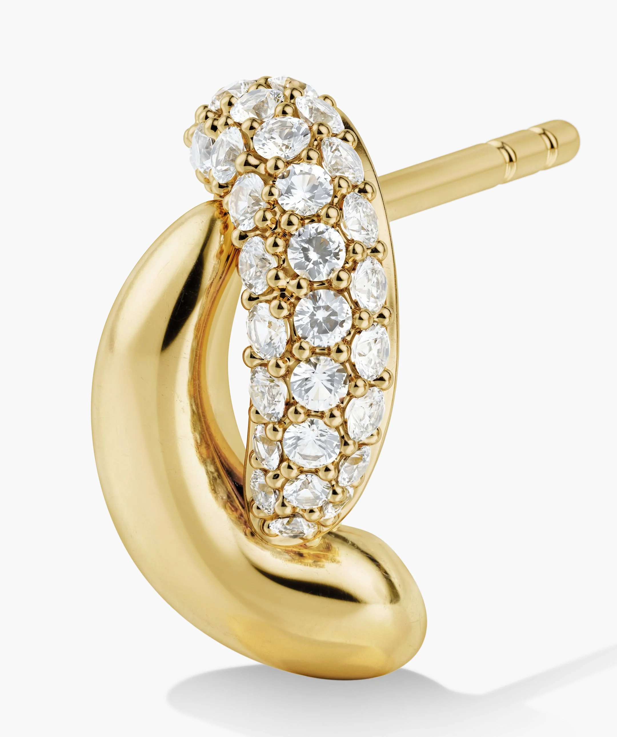 Brioche Pavé Lab Grown Sapphire Huggies - Image 3