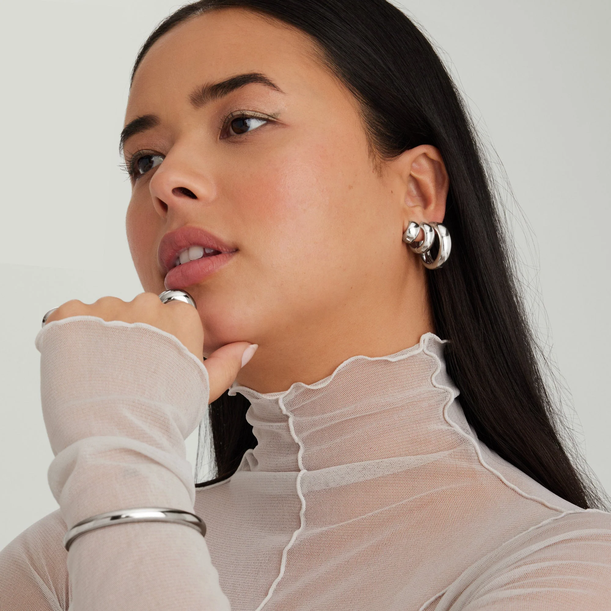 Chunky Medium Hoops - Image 8