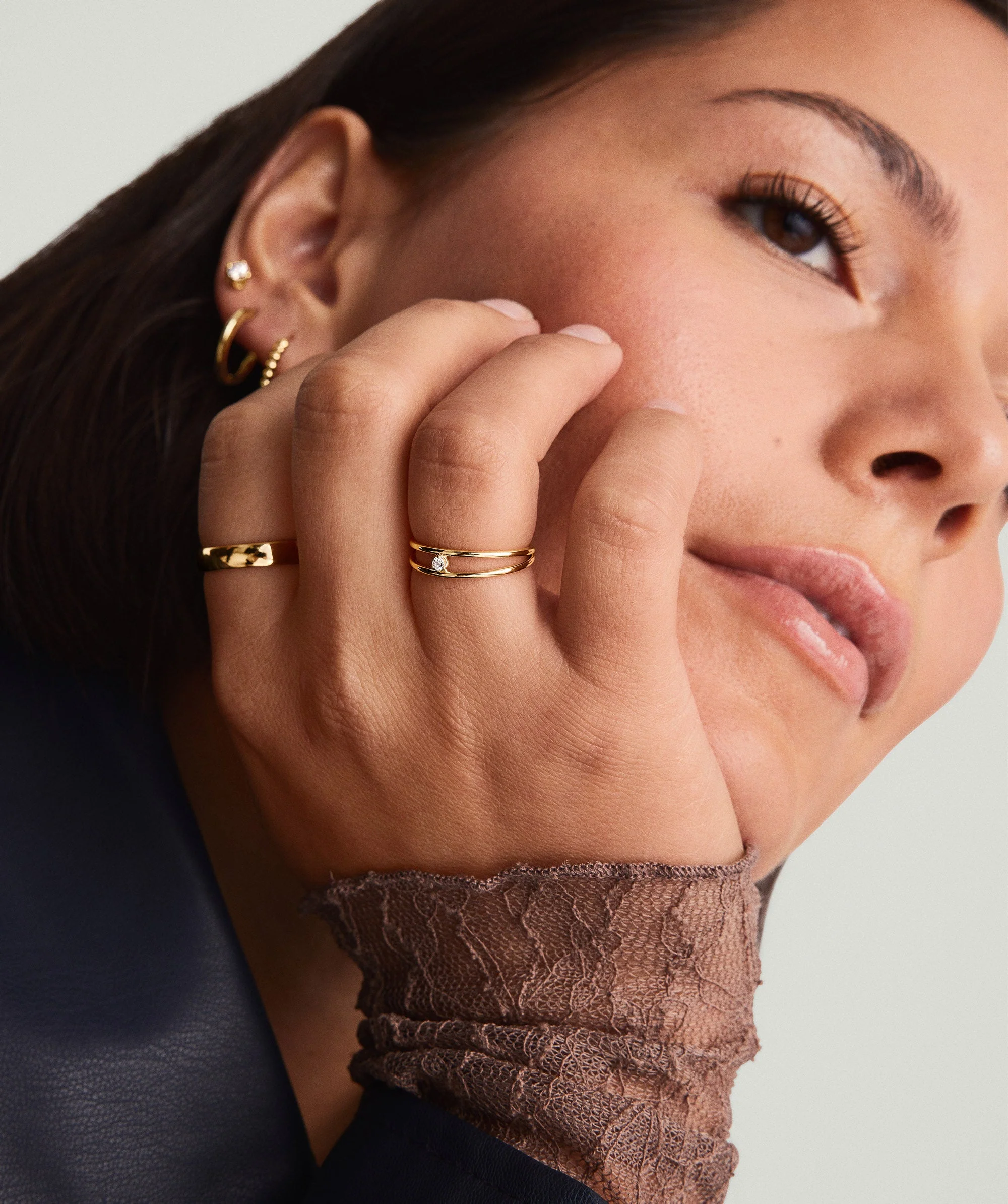 Diamond Double Stacker Ring - Image 3