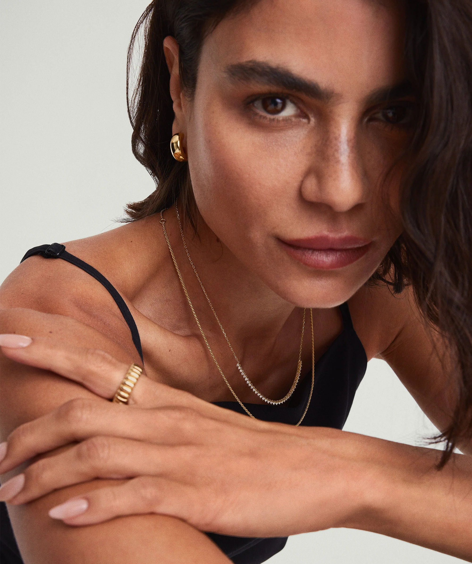 Diamond Half Tennis Necklace - Image 3