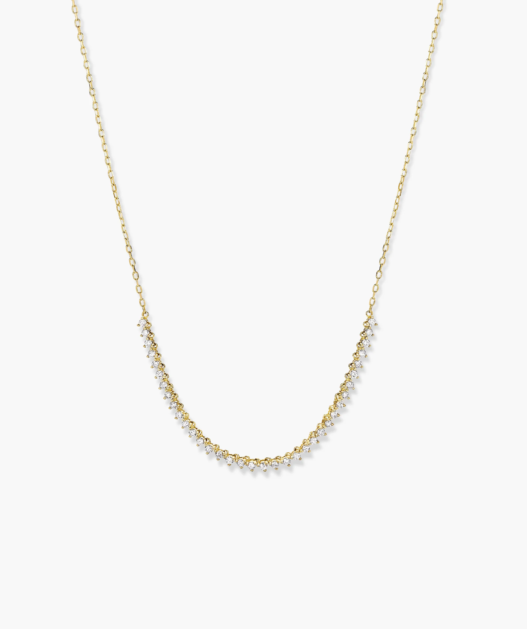 Diamond Half Tennis Necklace - Image 6