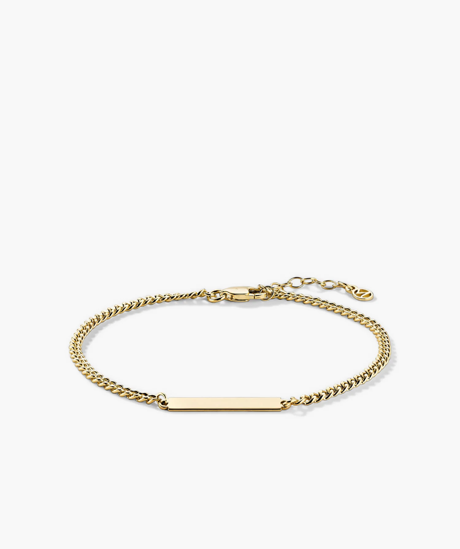 Engravable Bar Curb Chain Bracelet - Image 5