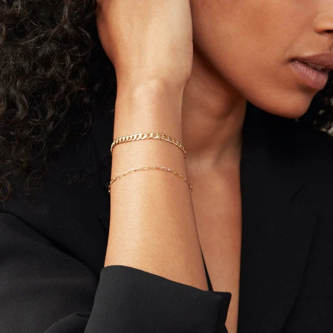 Flat Curb Chain Bracelet - Image 3