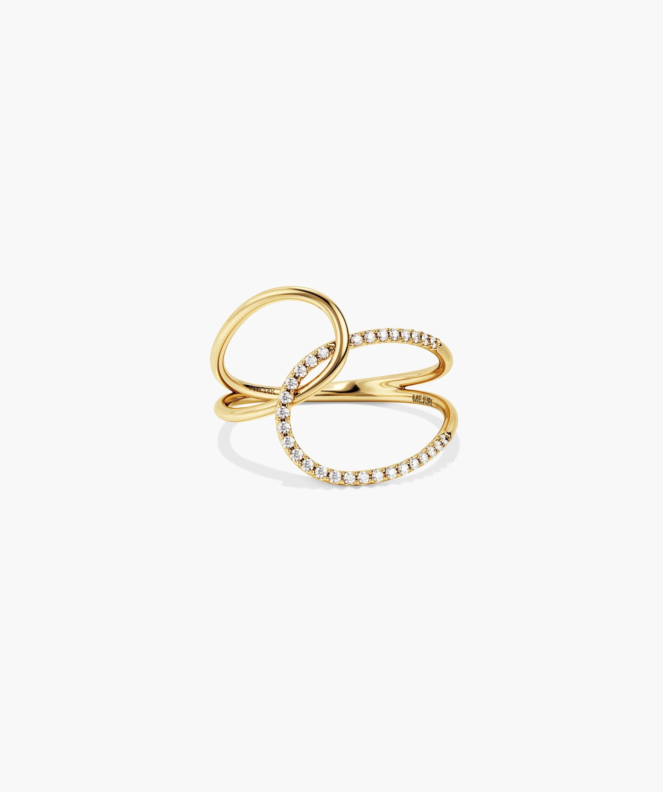 Interconnected Loop Pavé Diamond Ring - Image 3