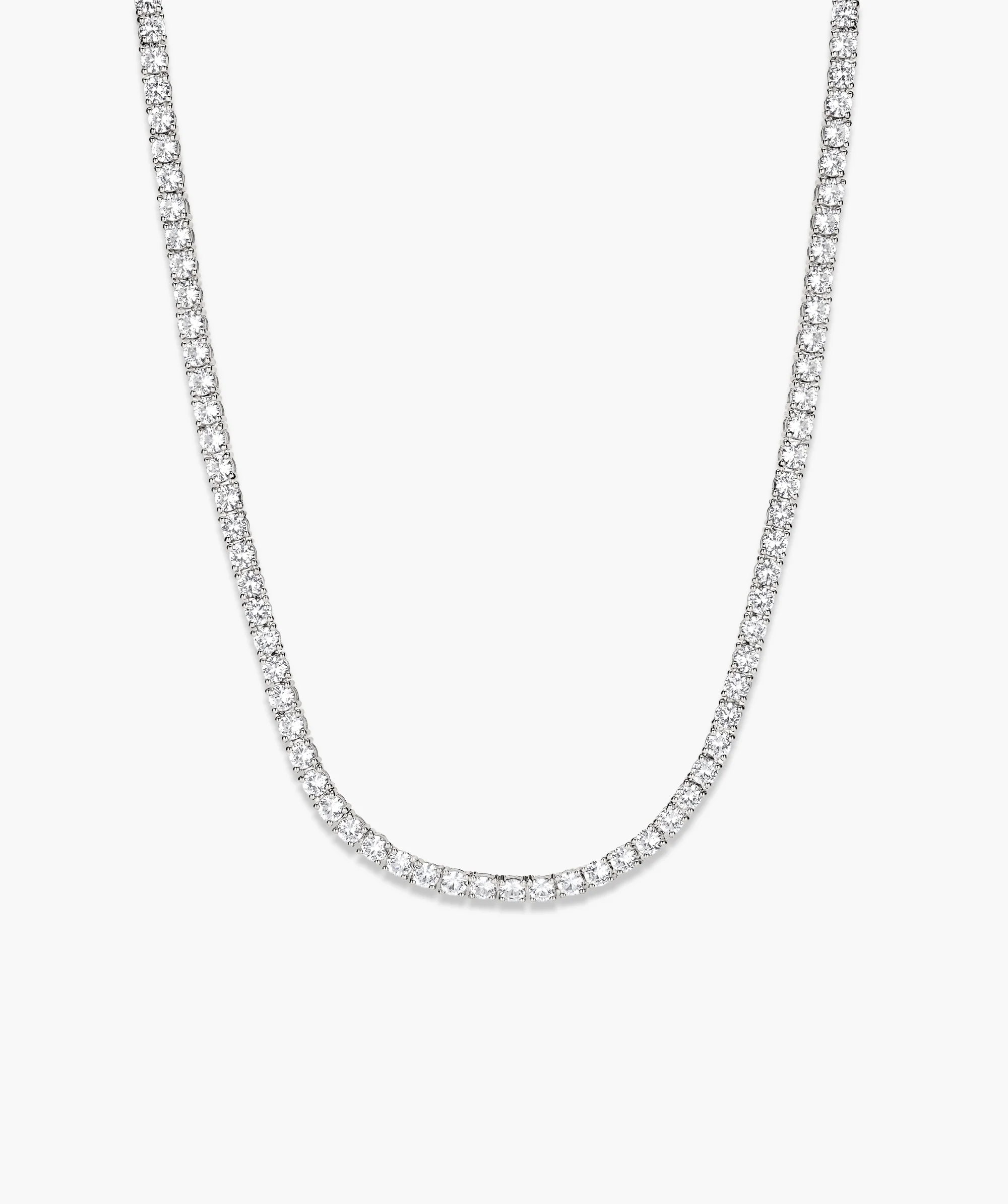 Lab Grown Sapphire Tennis Necklace - Image 3