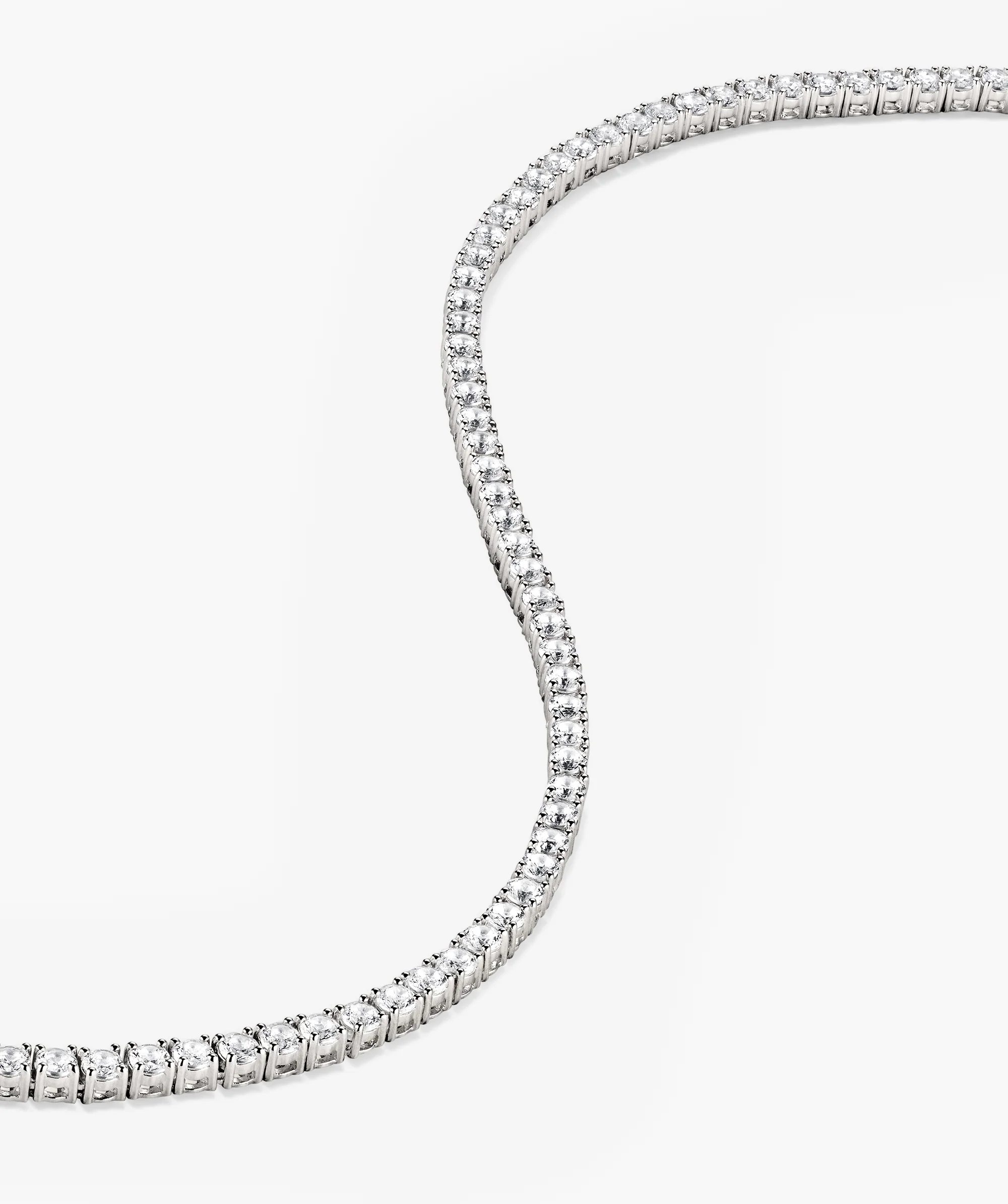 Lab Grown Sapphire Tennis Necklace - Image 6