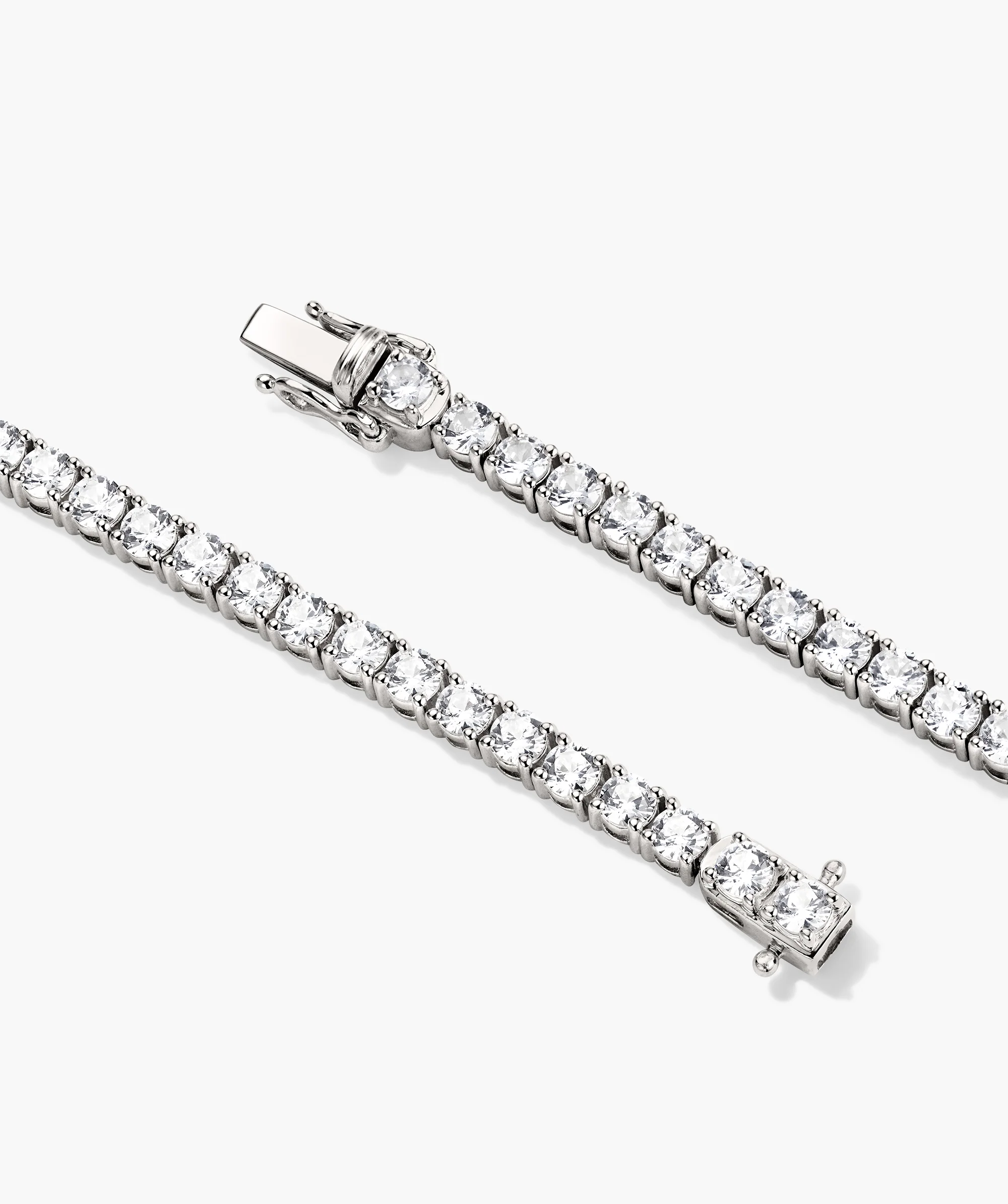 Lab Grown Sapphire Tennis Necklace - Image 7