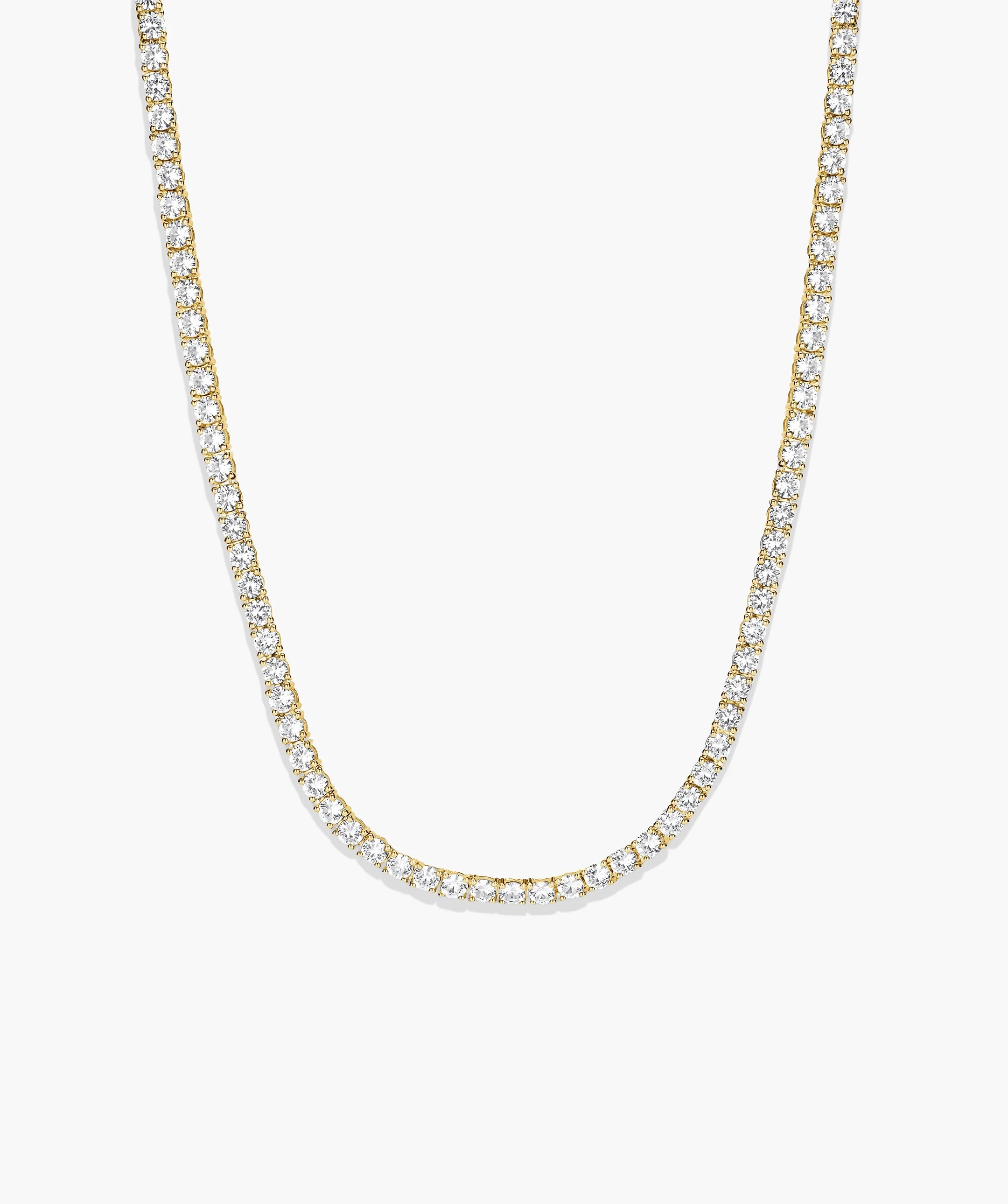 Lab Grown Sapphire Tennis Necklace - Image 8