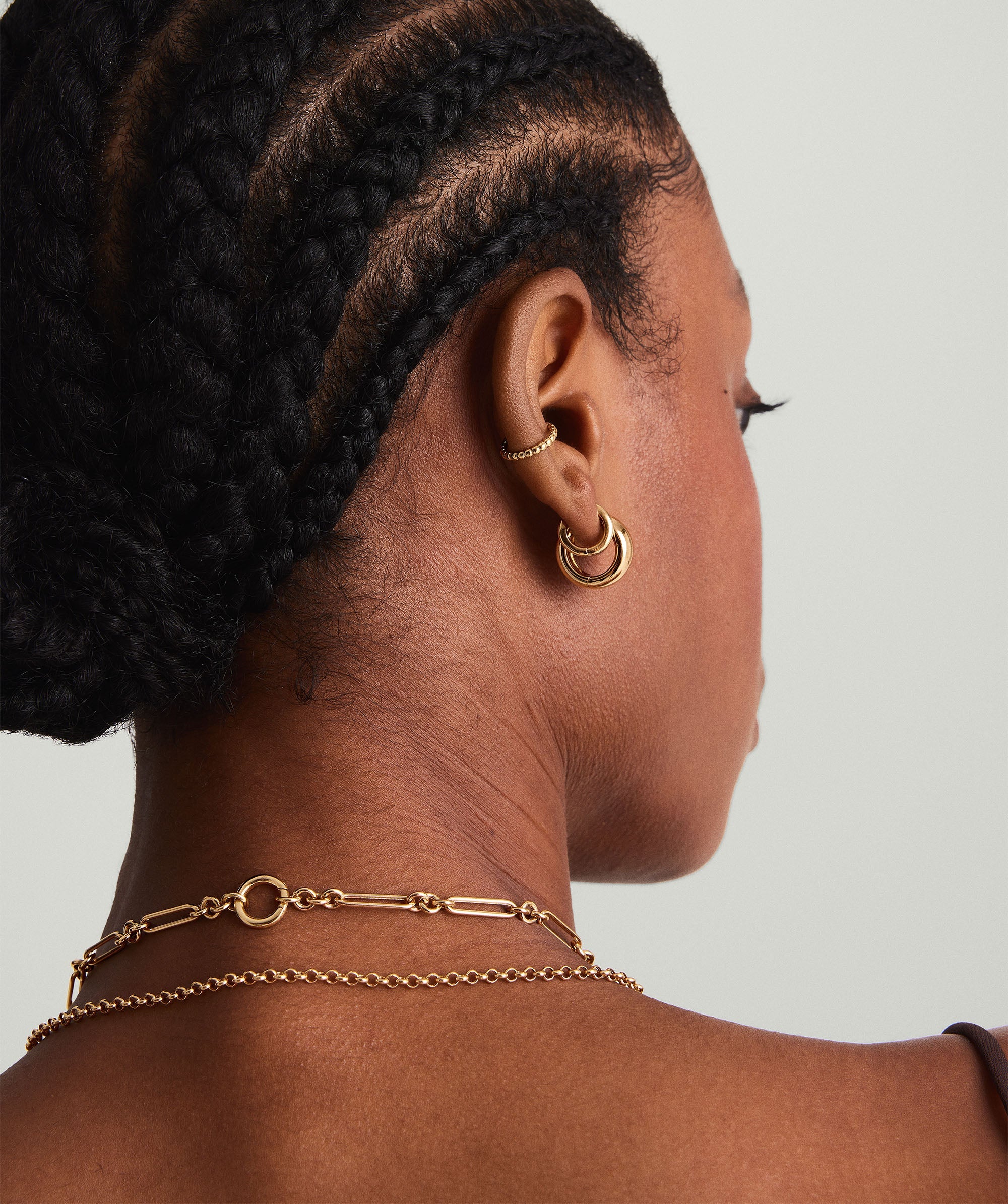 Mixed Link Paperclip Chain Charm Necklace - Image 3