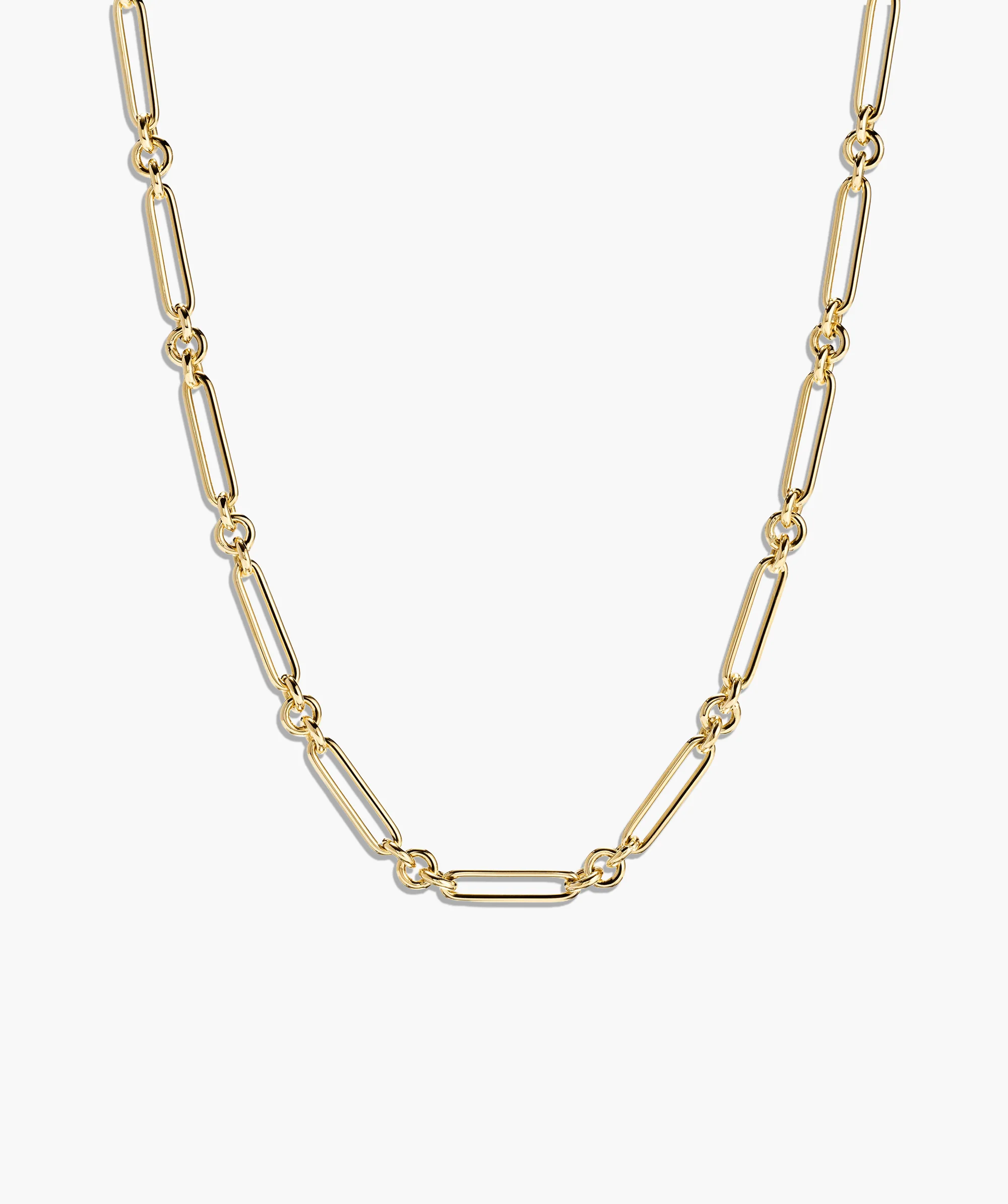 Mixed Link Paperclip Chain Charm Necklace - Image 5