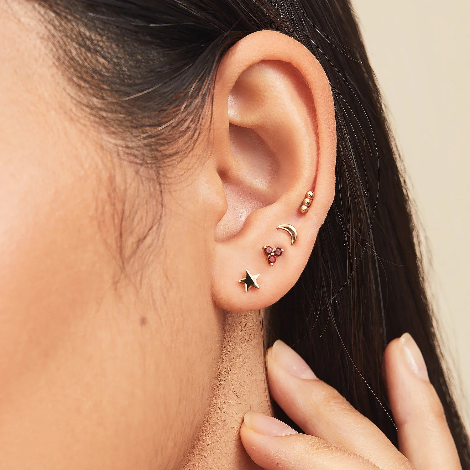 Piercing Studio - Moon Flat Back Stud - Image 3