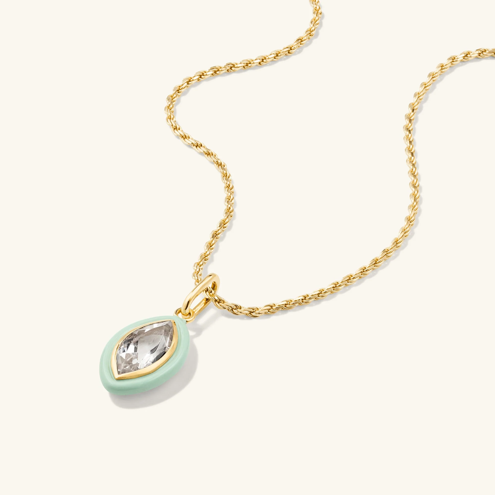 Mosaic Enamel Marquise Pendant - Image 14