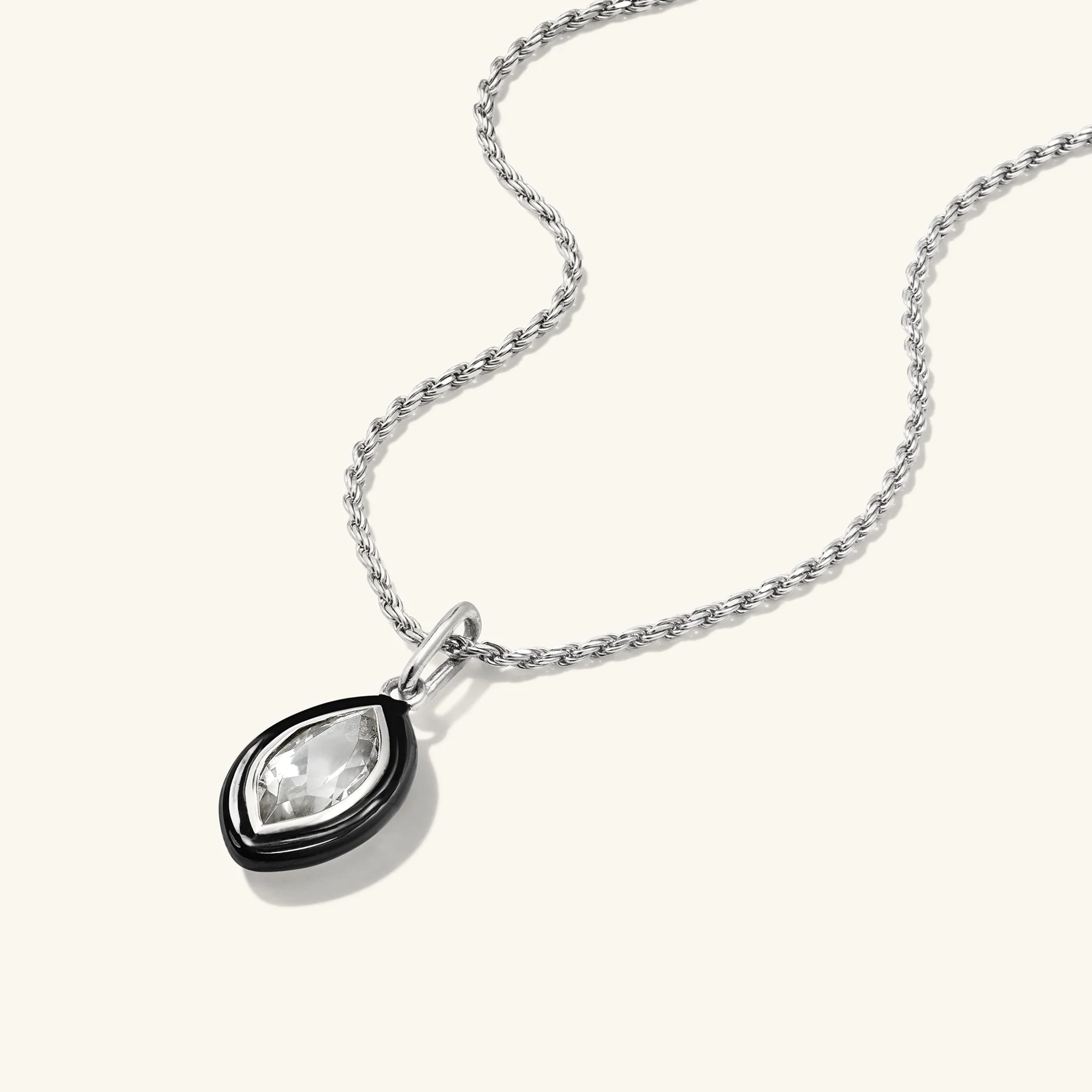 Mosaic Enamel Marquise Pendant - Image 5