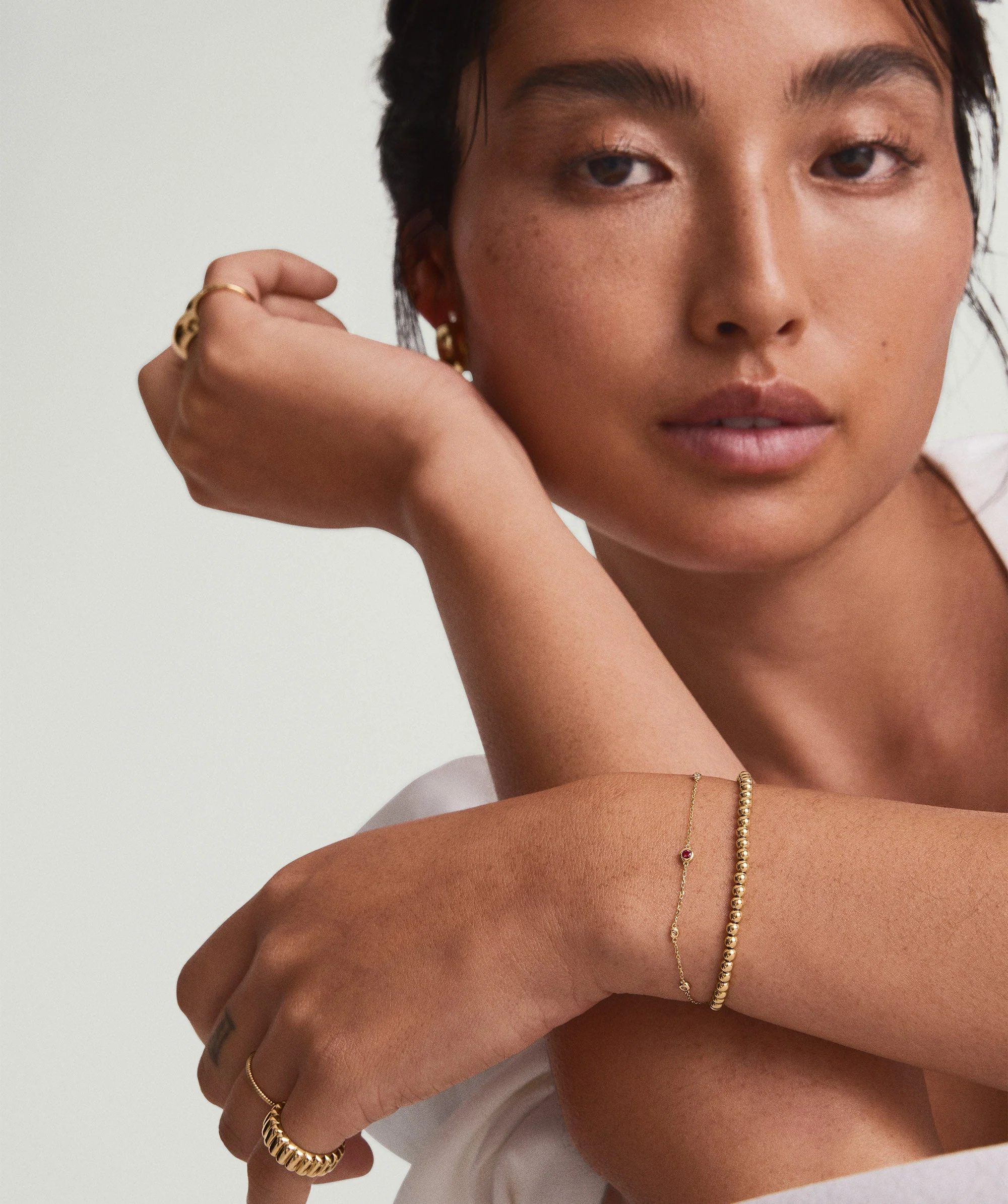 Multi Gemstone Station Bracelet - Image 8