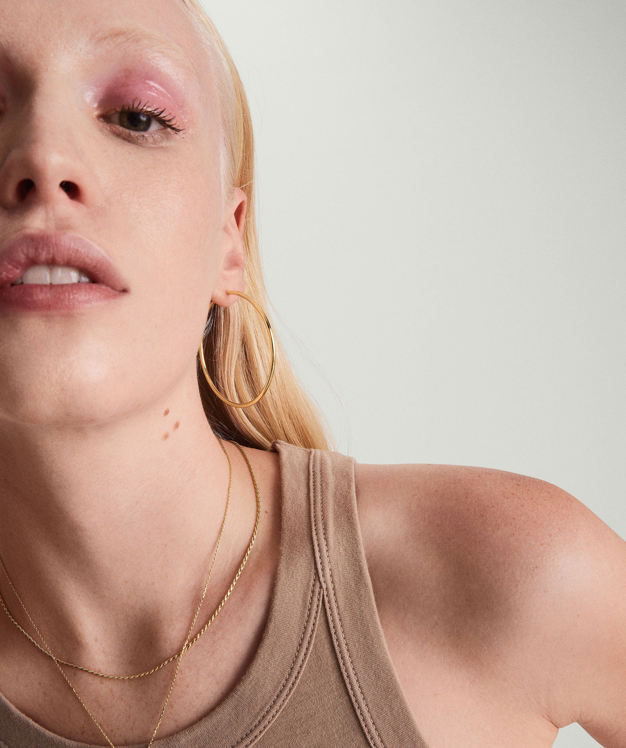 Oversized Thin Hoops - Image 3