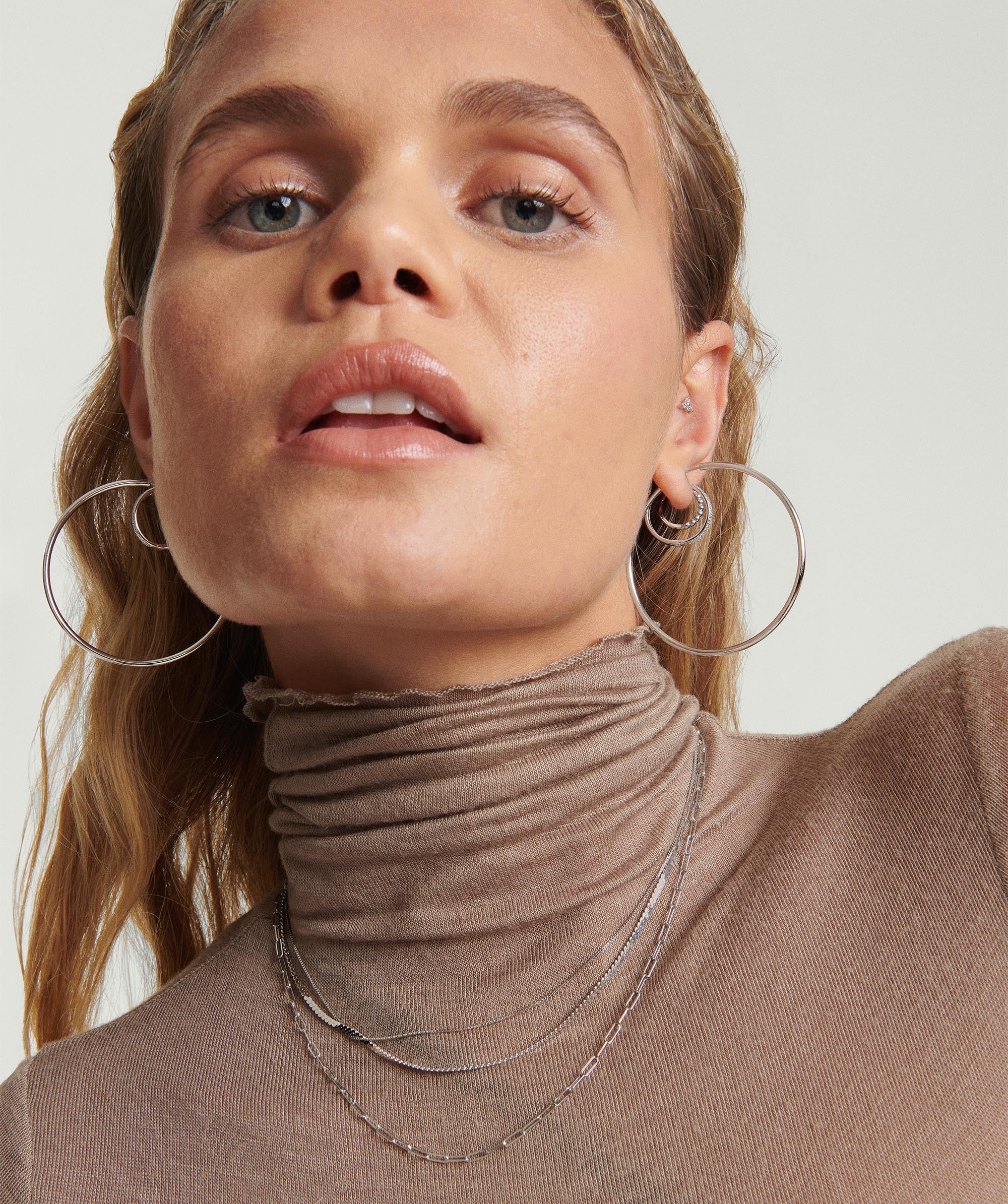 Oversized Thin Hoops - Image 6
