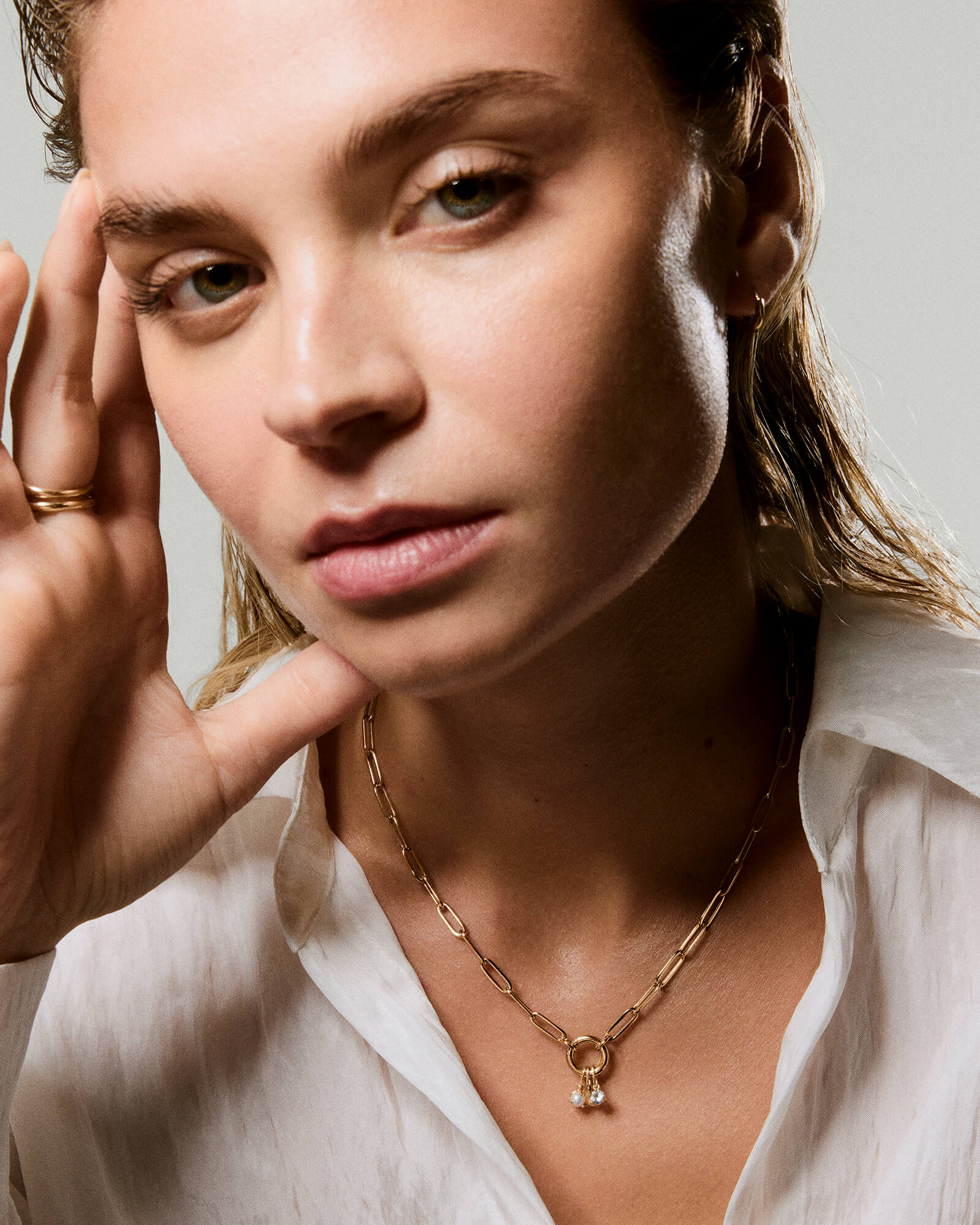 Paperclip Chain Charm Necklace - Image 12