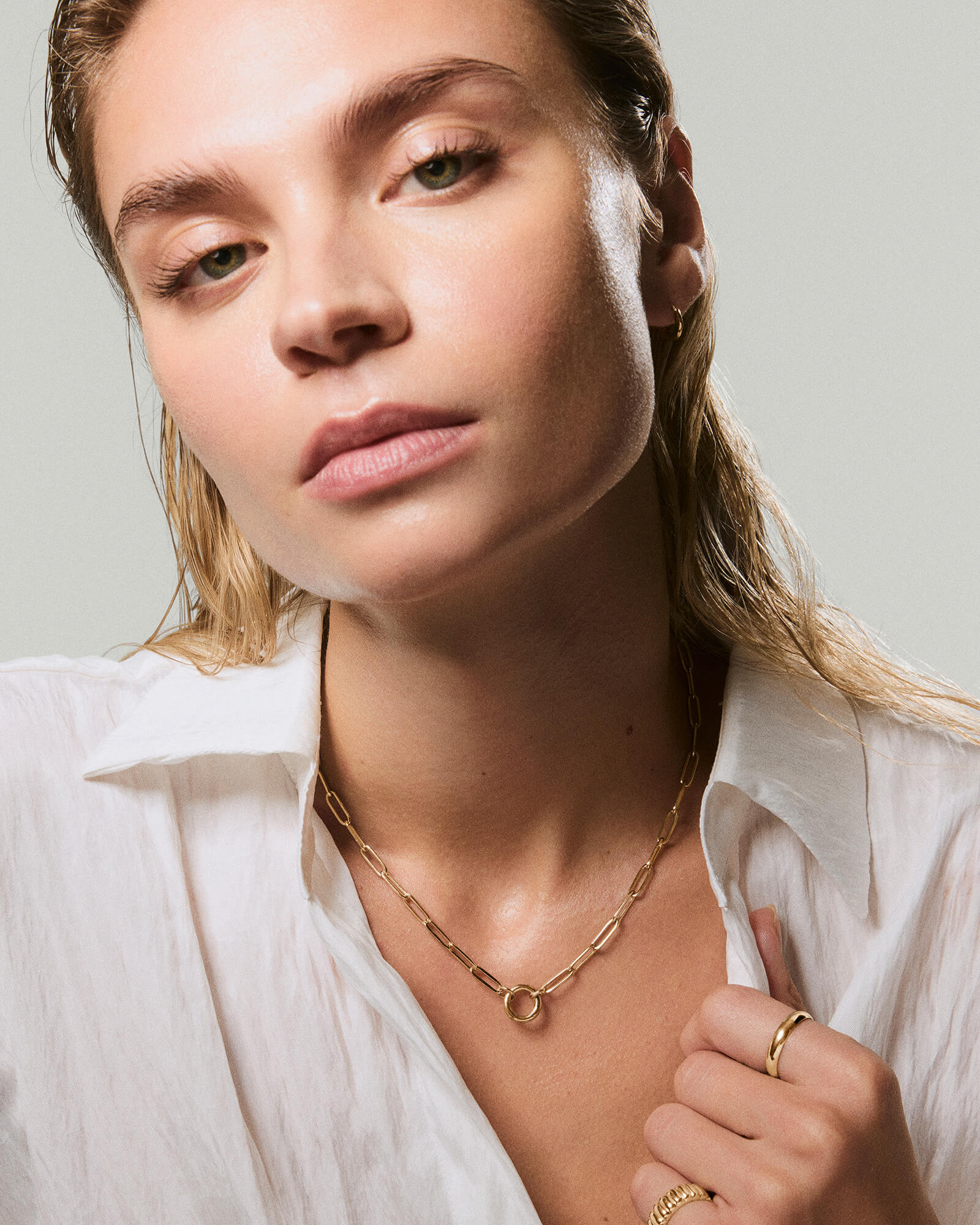 Paperclip Chain Charm Necklace - Image 13