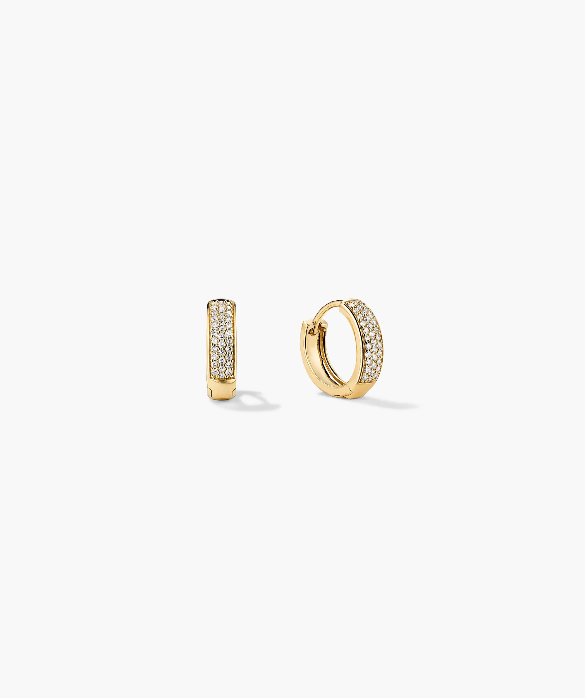 Bold Pavé Diamond Huggie Hoops - Image 11