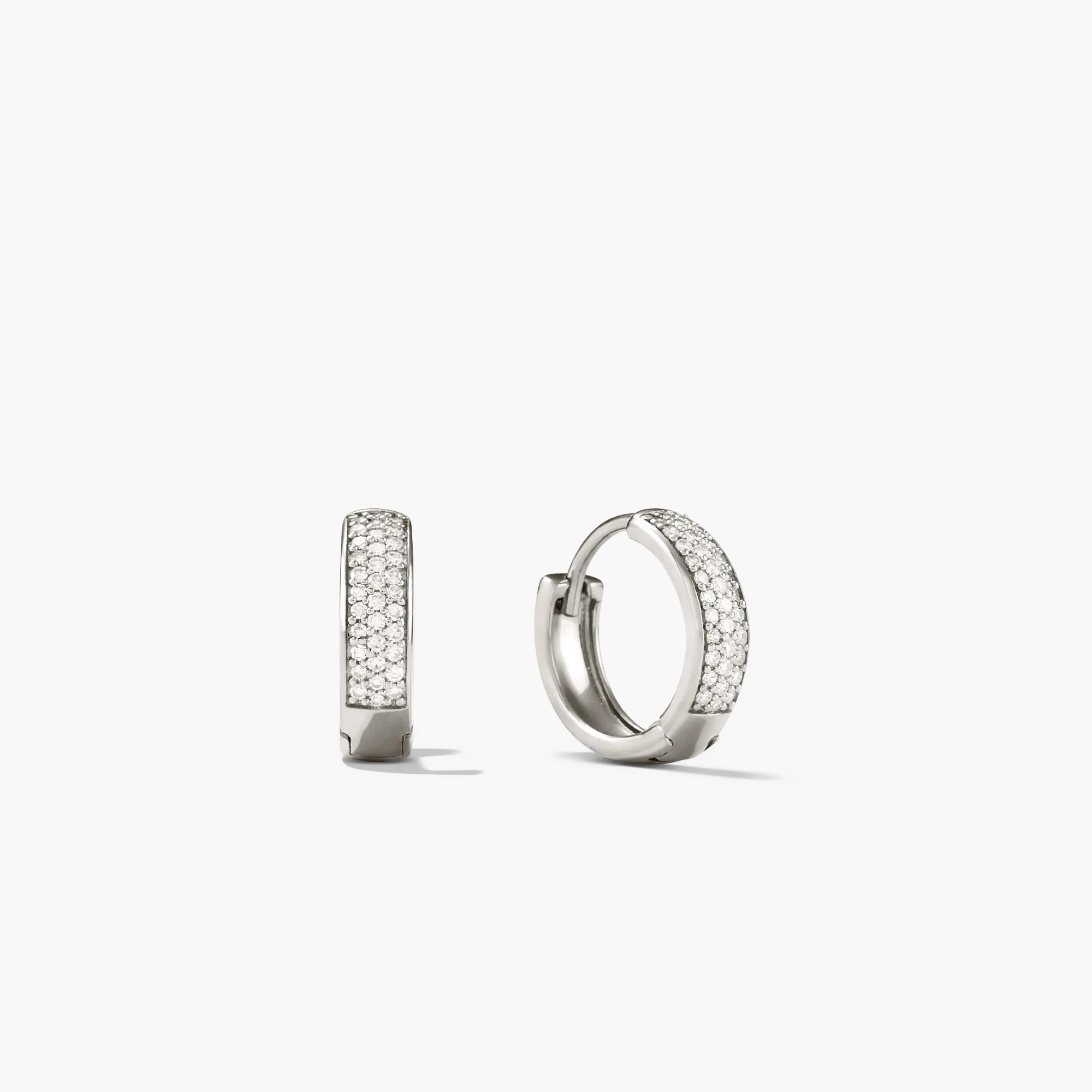Bold Pavé Diamond Huggie Hoops - Image 15