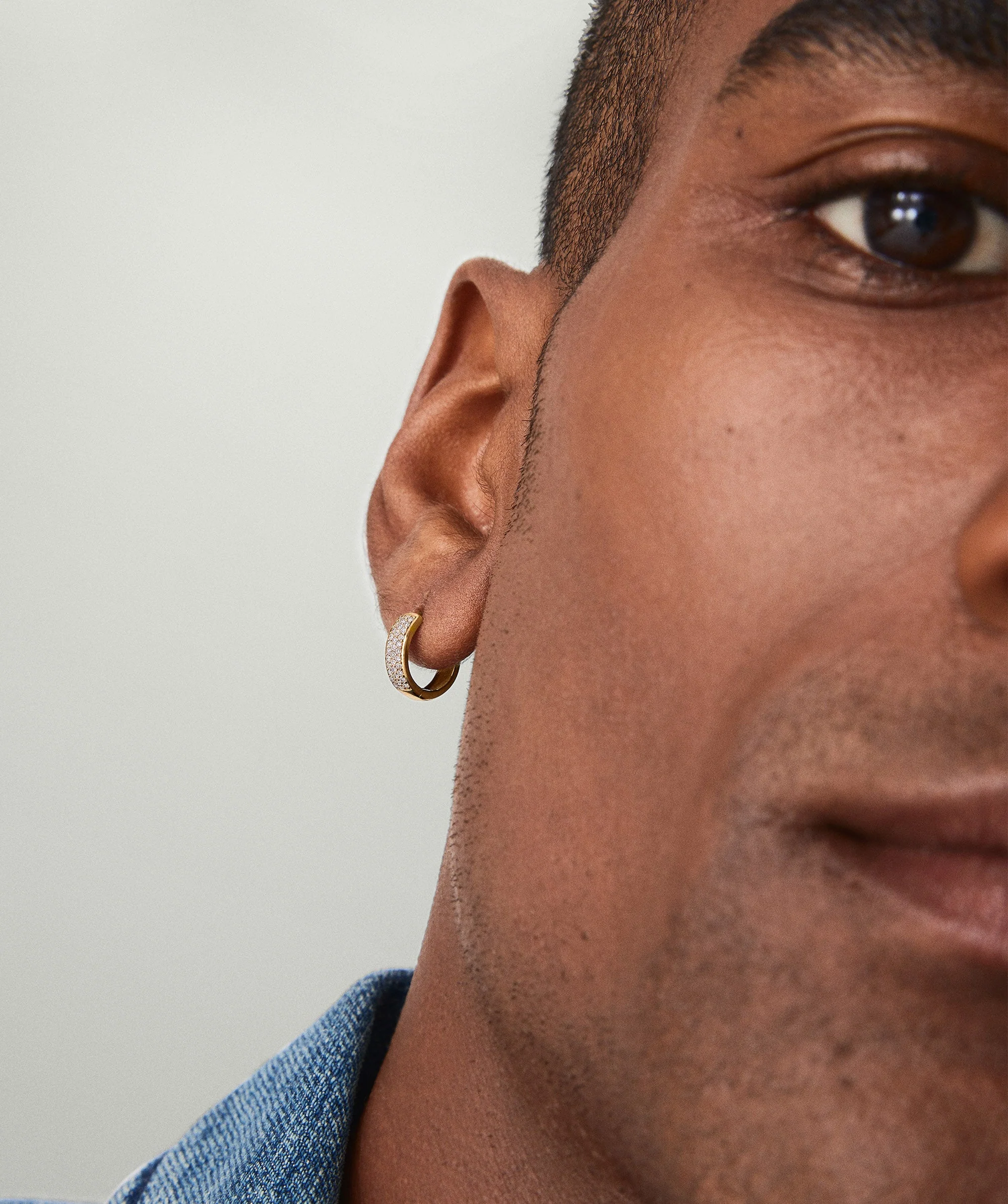 Bold Pavé Diamond Huggie Hoops - Image 5