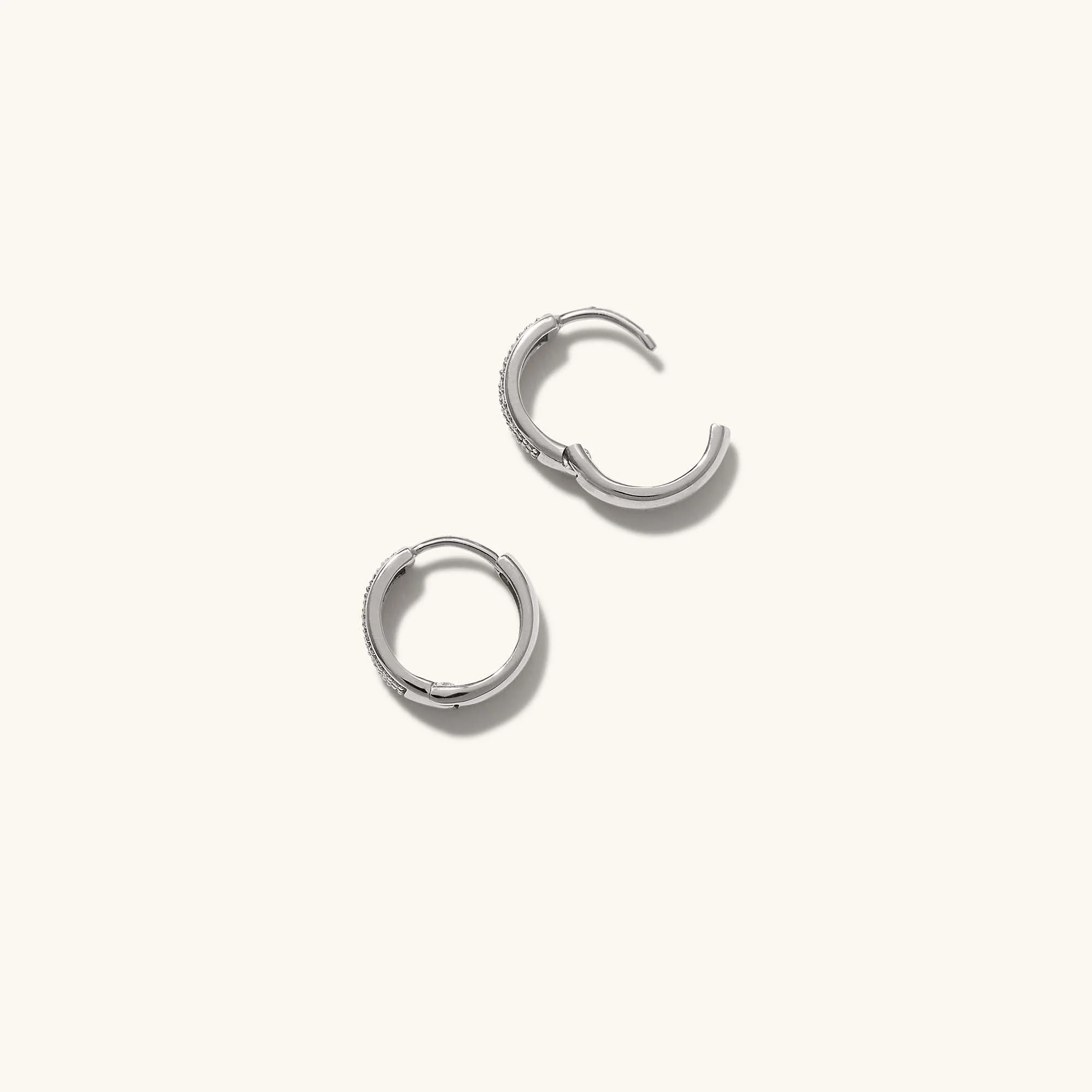 Bold Pavé Diamond Huggie Hoops - Image 6