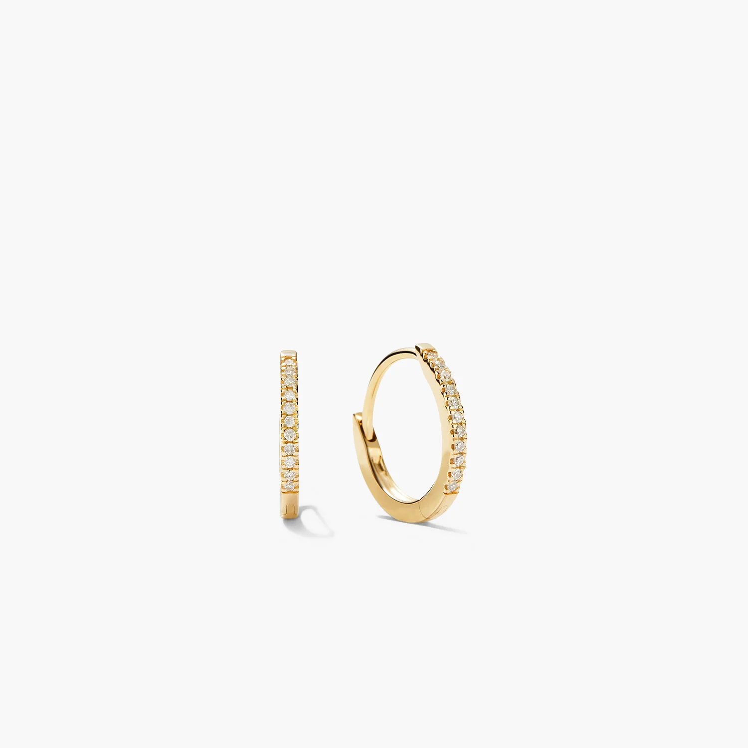 Pavé Diamond Huggie Hoops - Image 11