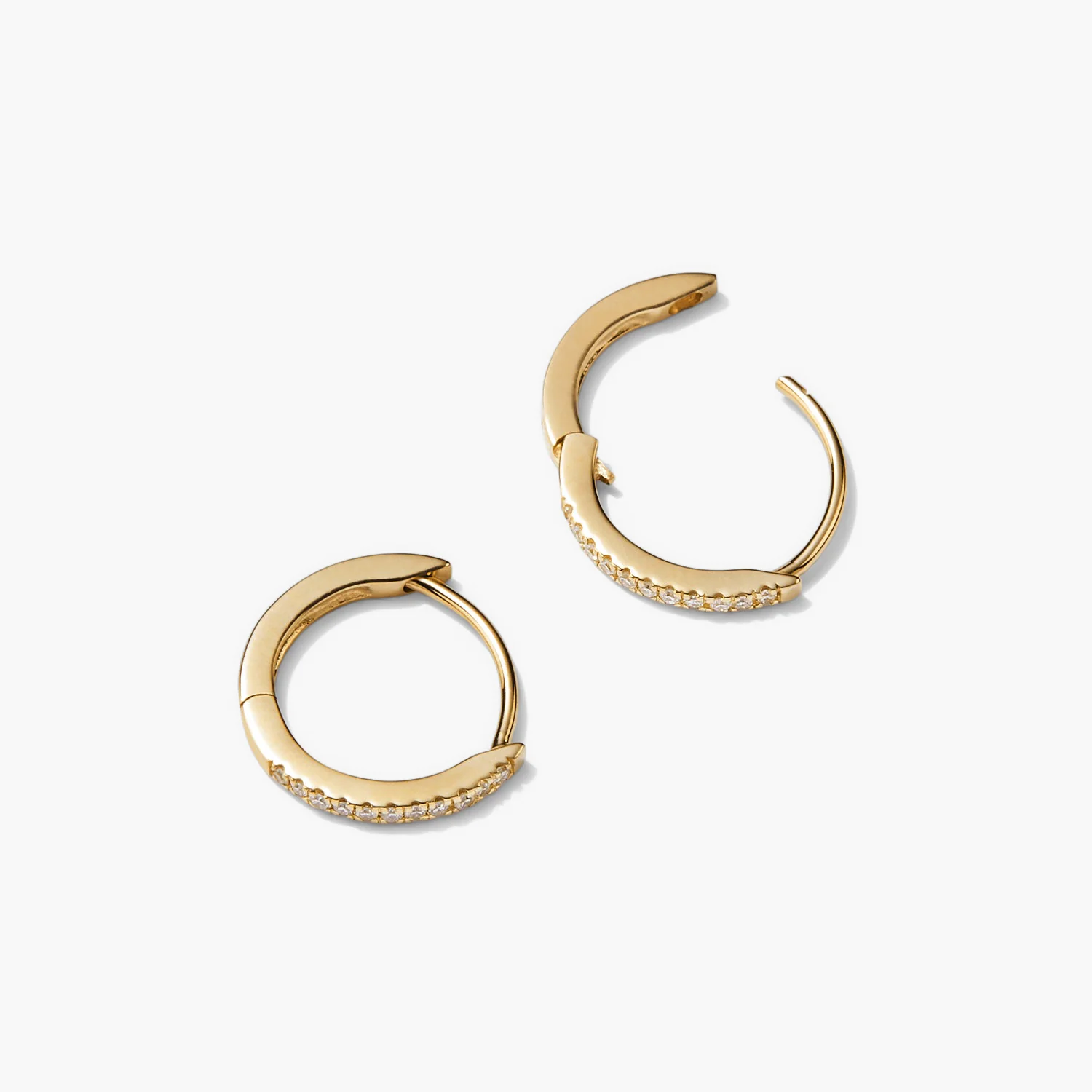 Pavé Diamond Huggie Hoops - Image 12