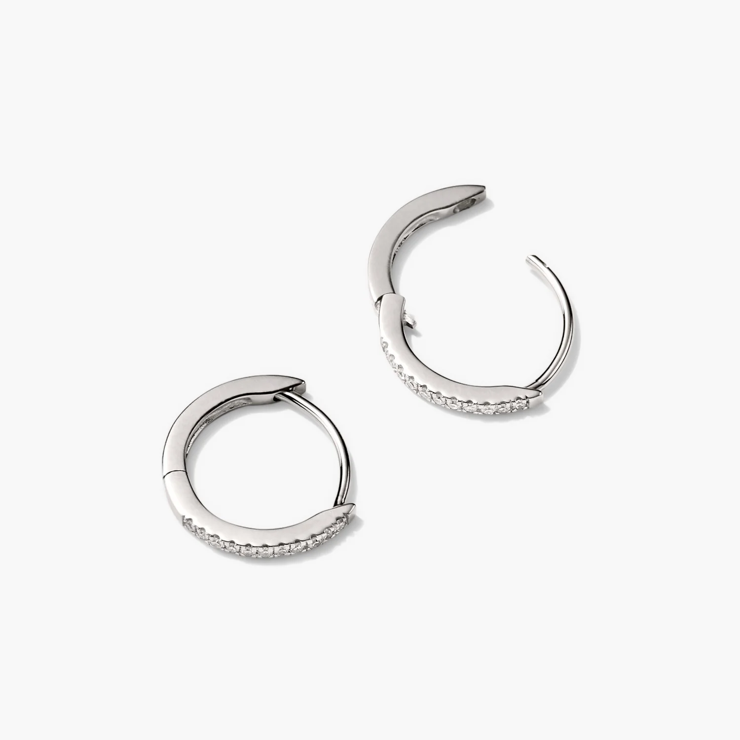 Pavé Diamond Huggie Hoops - Image 13
