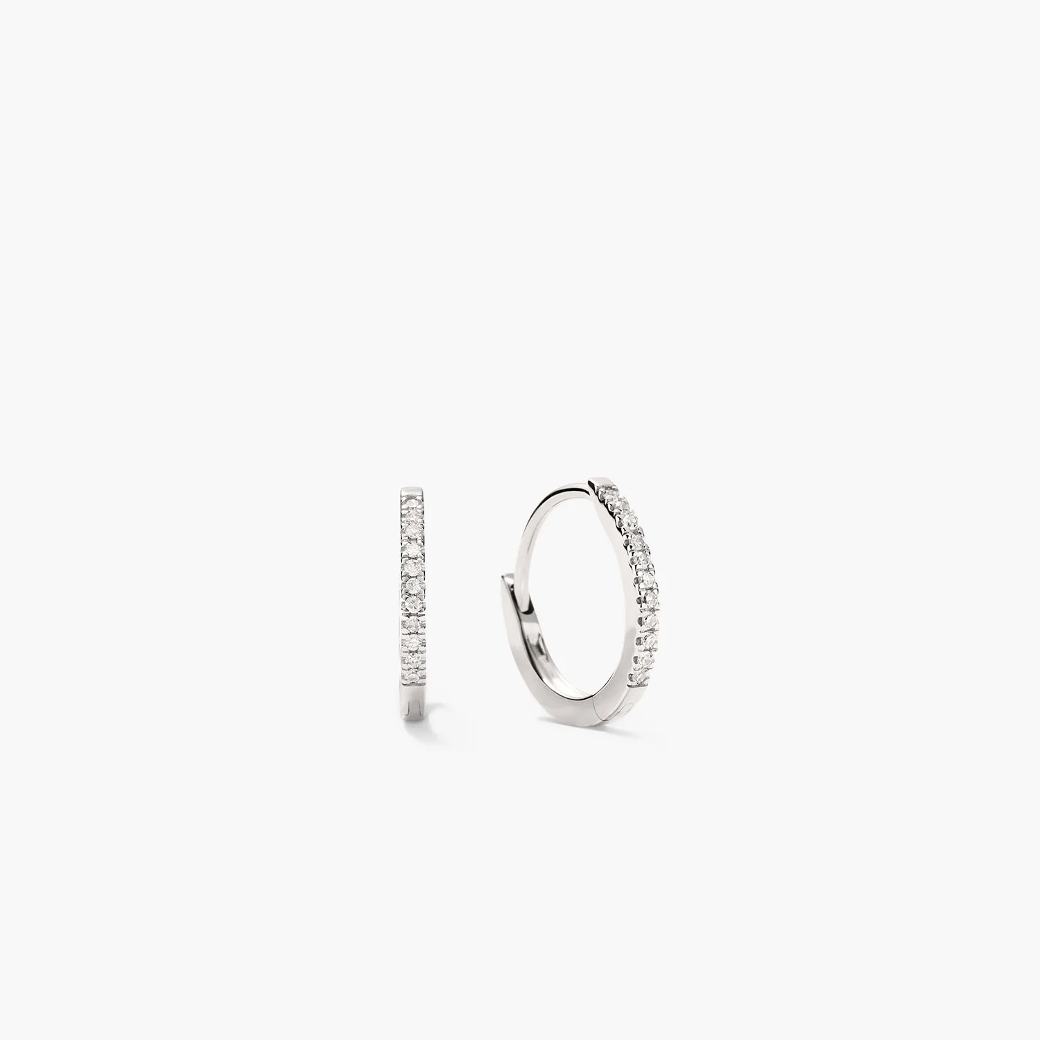 Pavé Diamond Huggie Hoops - Image 14