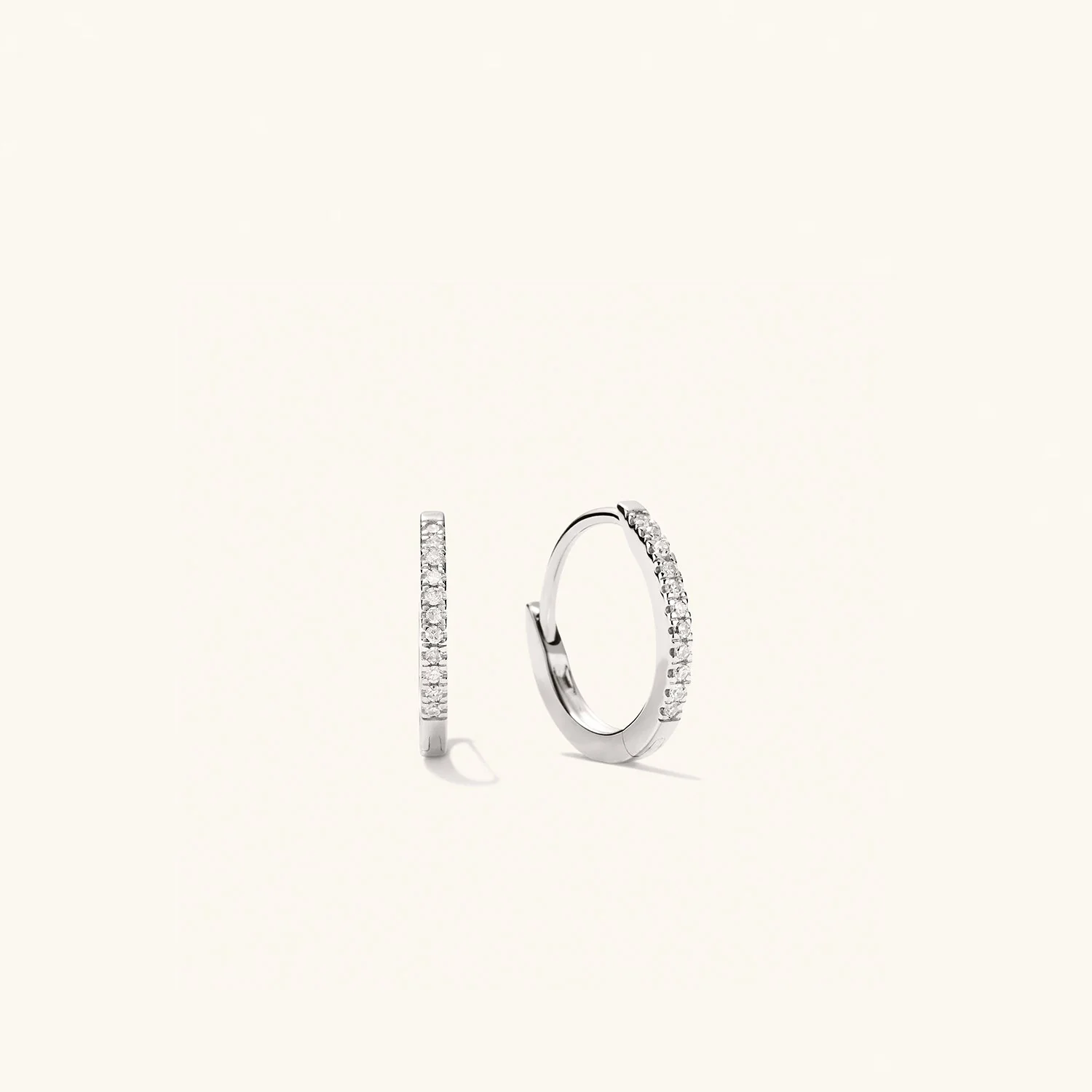 Pavé Diamond Huggie Hoops - Image 8