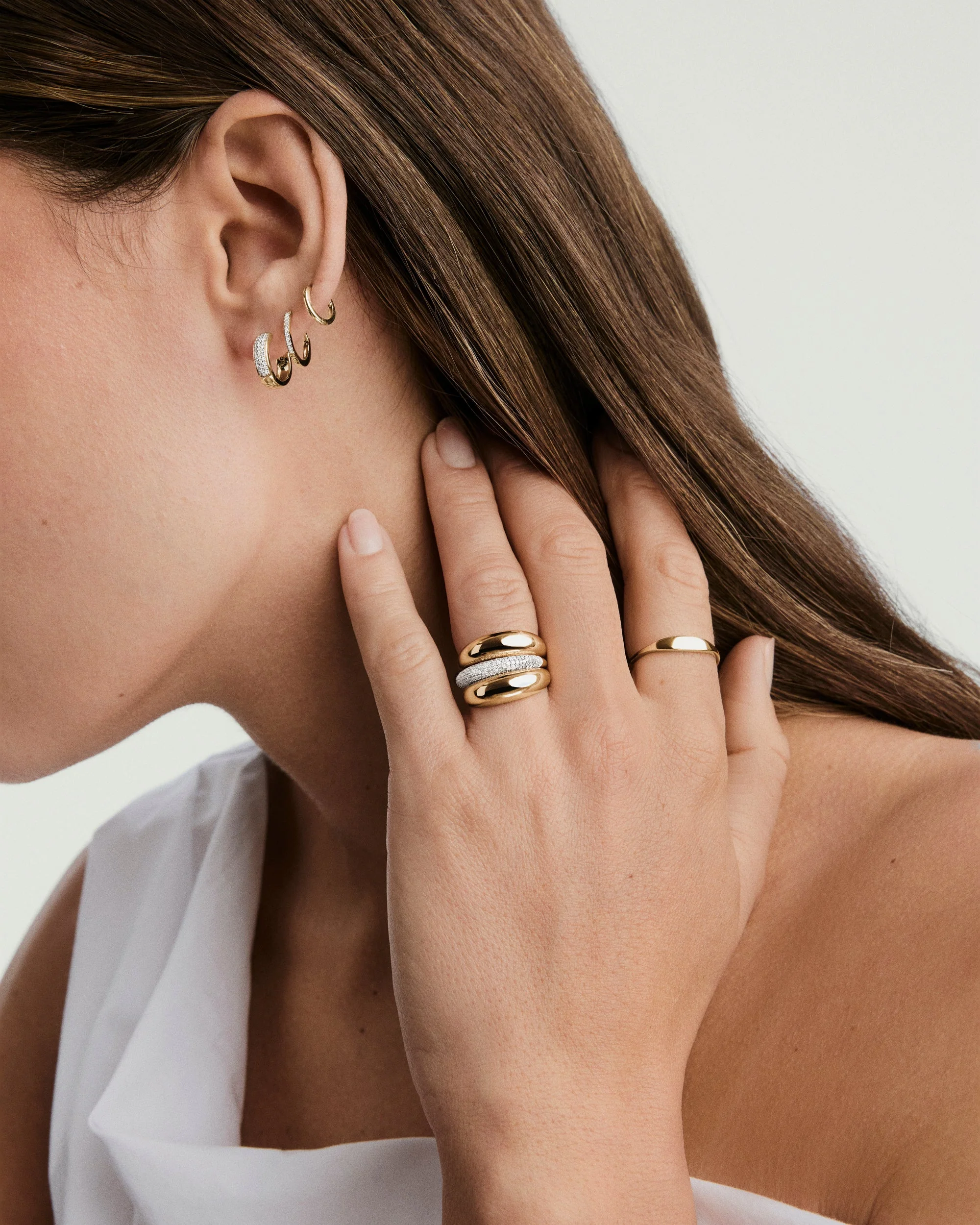 Pavé Diamond Huggie Hoops - Image 9