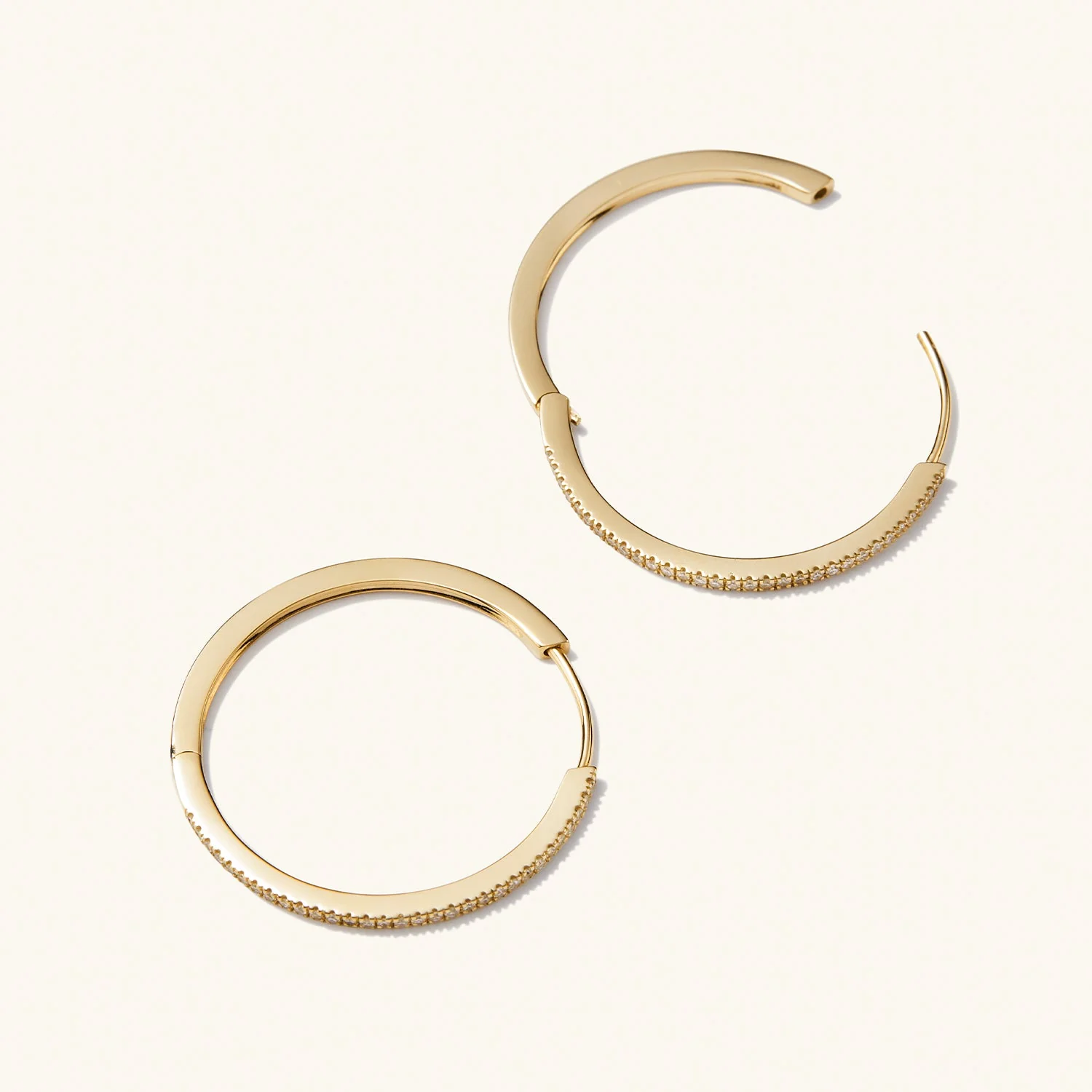 Pavé Diamond Large Hoops - Image 5