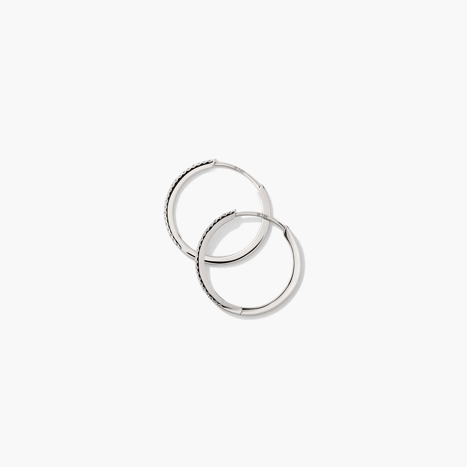 Pavé Diamond Medium Hoops - Image 11