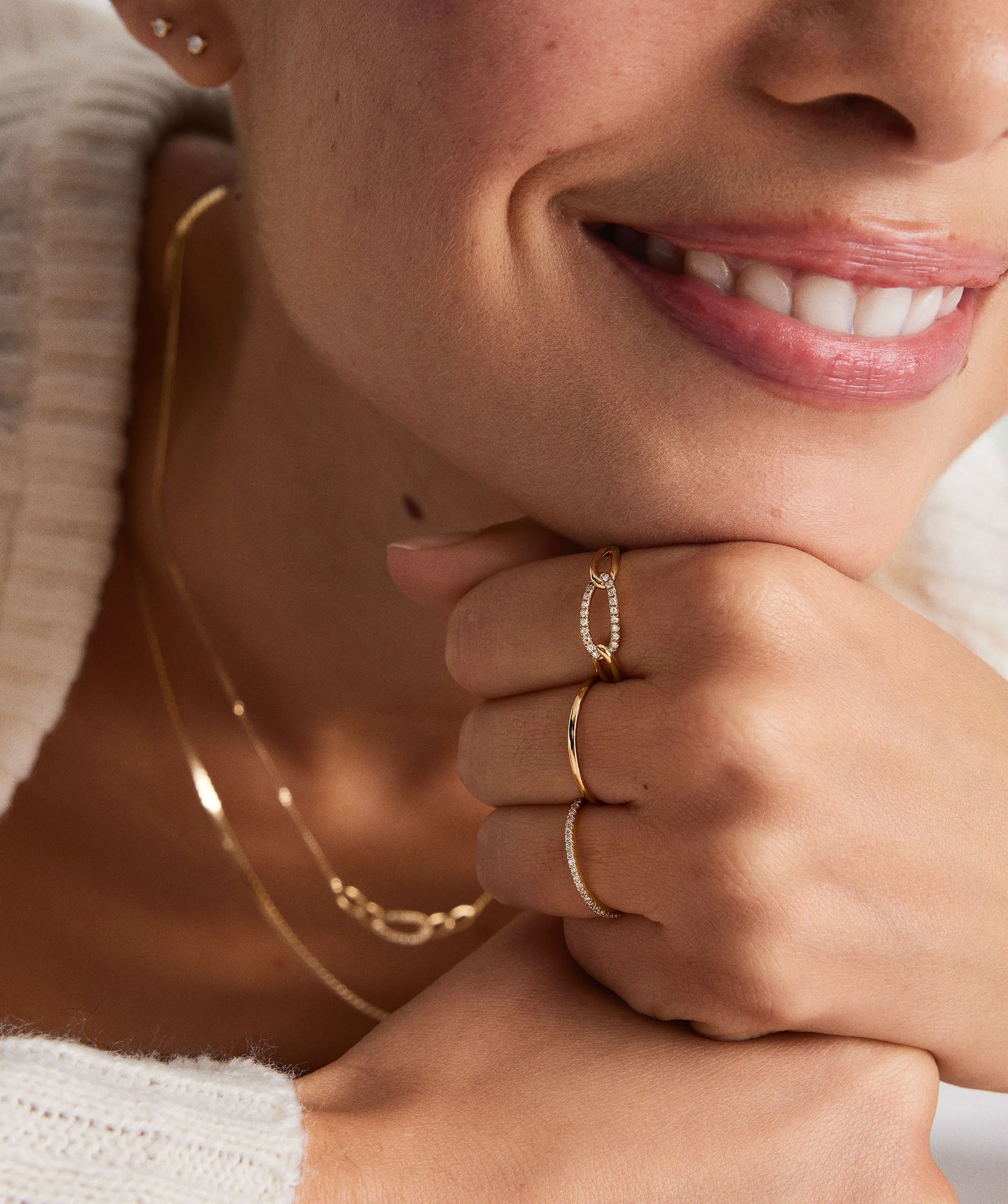 Pavé Diamond Oversized Curb Ring - Image 3