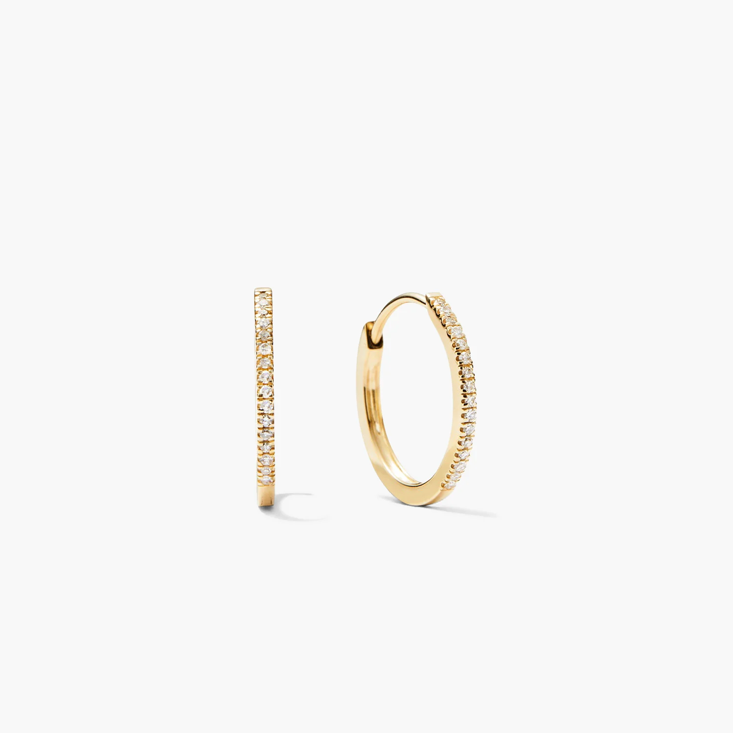 Pavé Diamond Small Hoops - Image 13