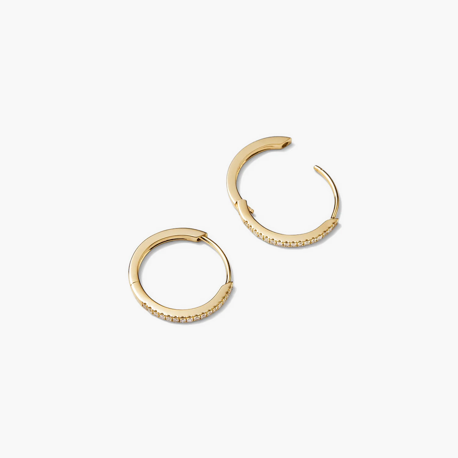Pavé Diamond Small Hoops - Image 14