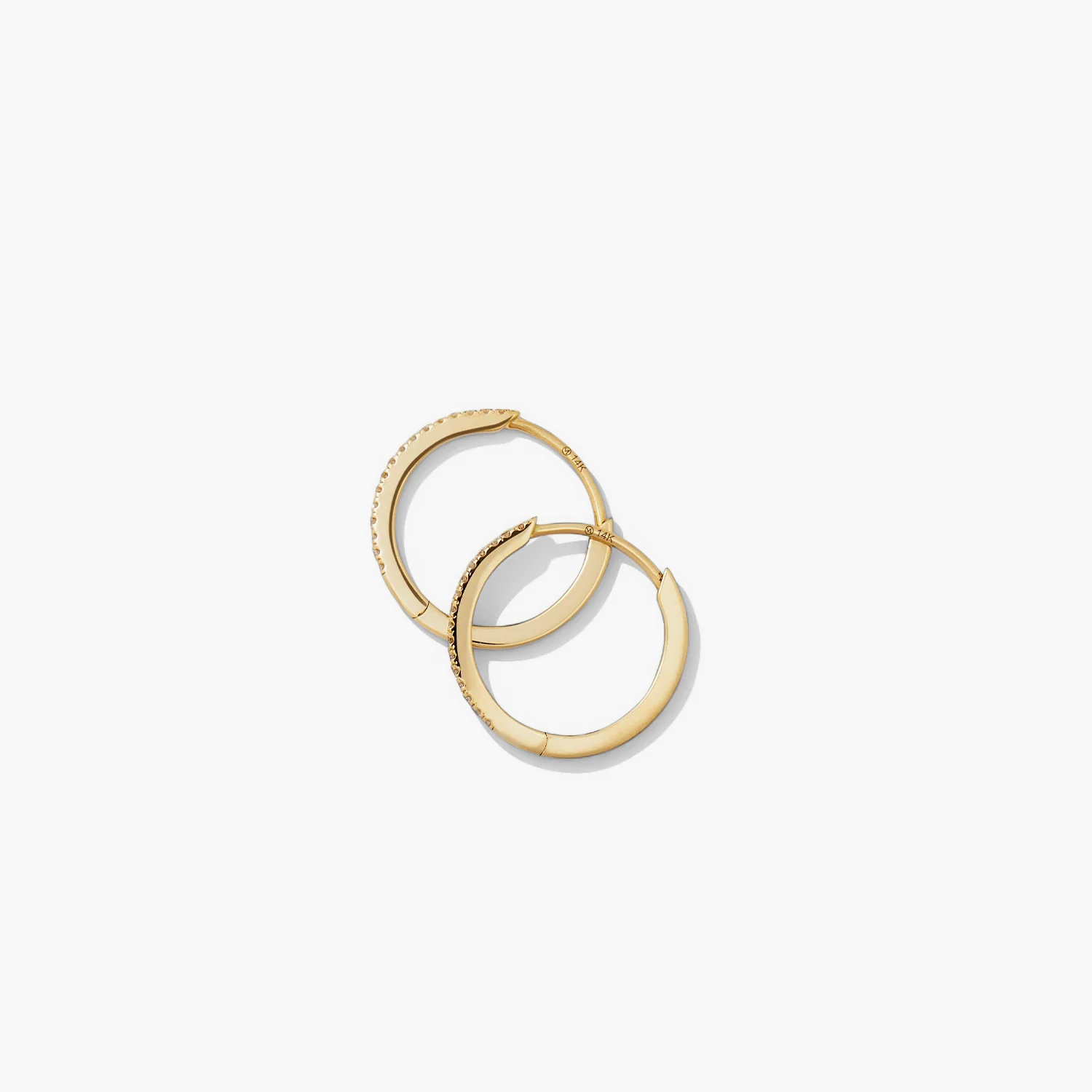 Pavé Diamond Small Hoops - Image 15