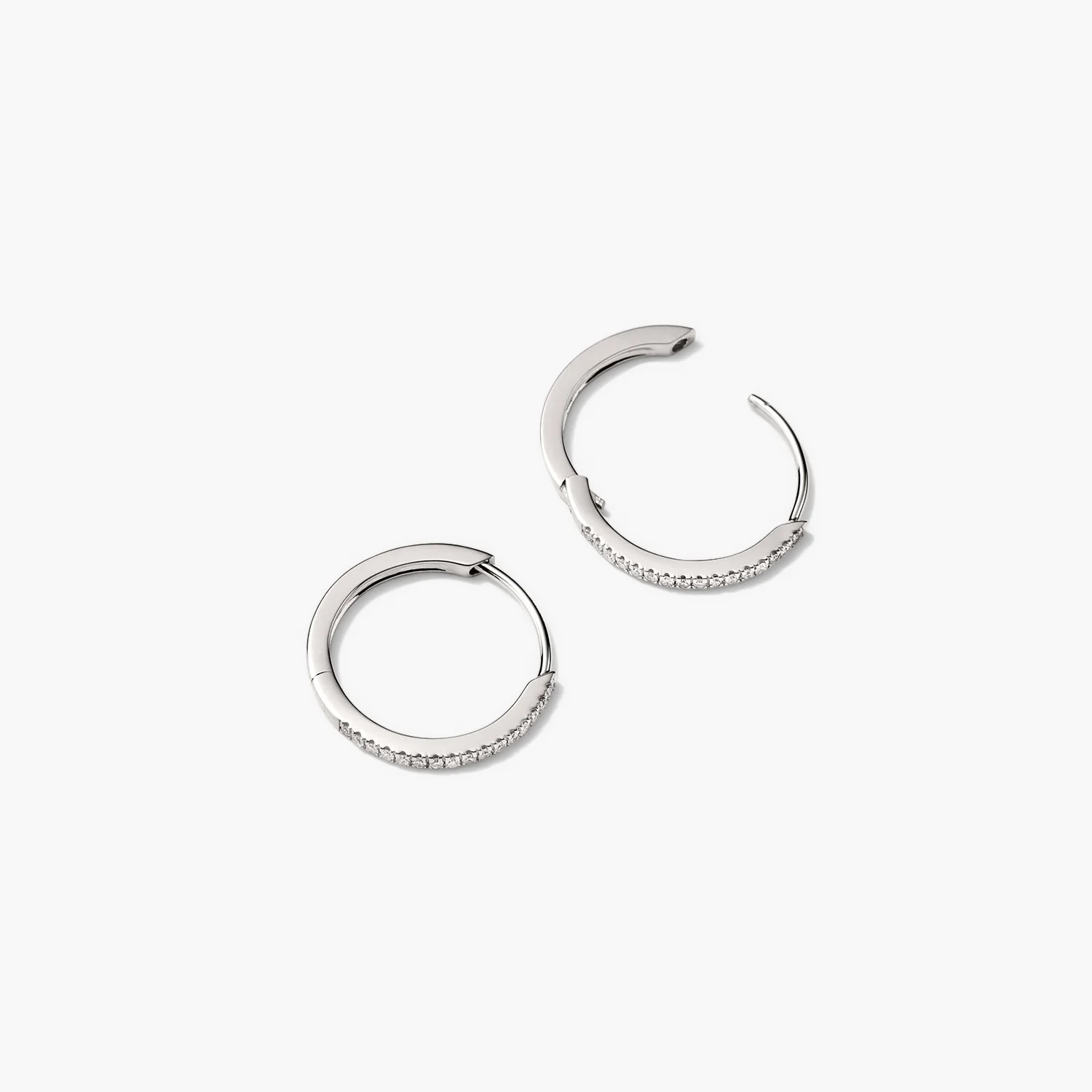 Pavé Diamond Small Hoops - Image 16