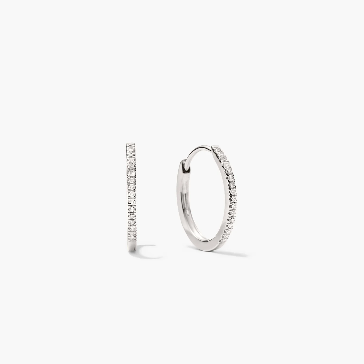 Pavé Diamond Small Hoops - Image 18