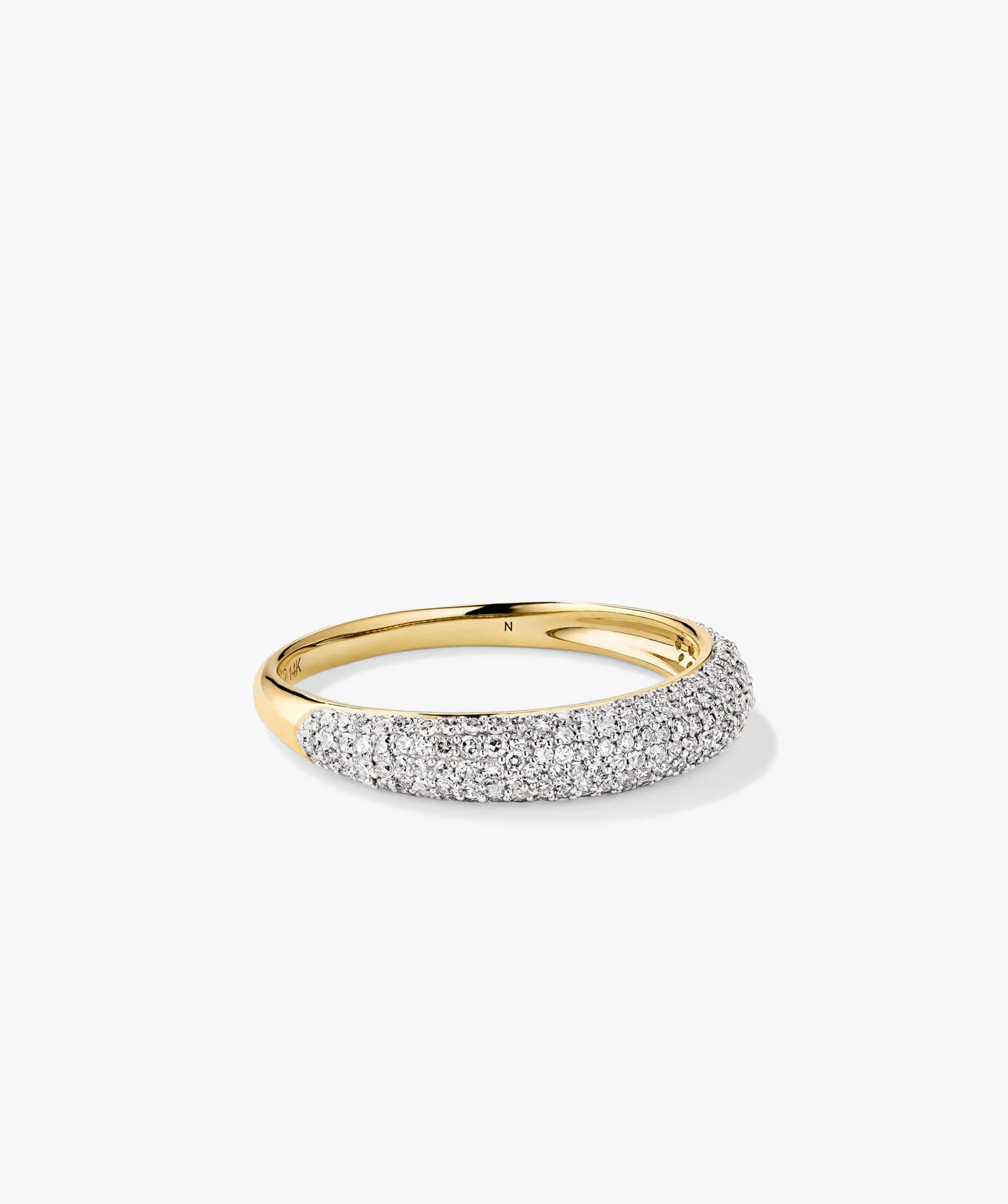 Pavé Diamond Thin Dôme Ring - Image 6