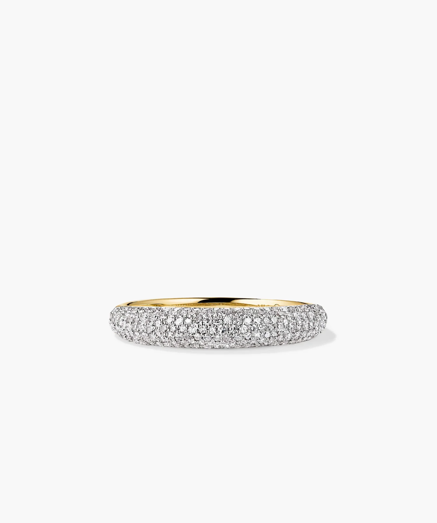 Pavé Diamond Thin Dôme Ring - Image 7